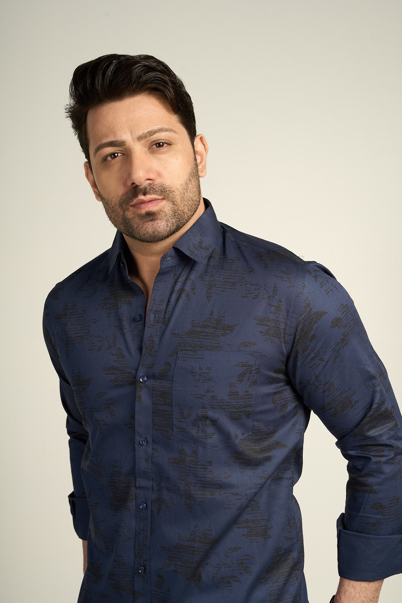 Alcyone - Printed Slim Fit shirt