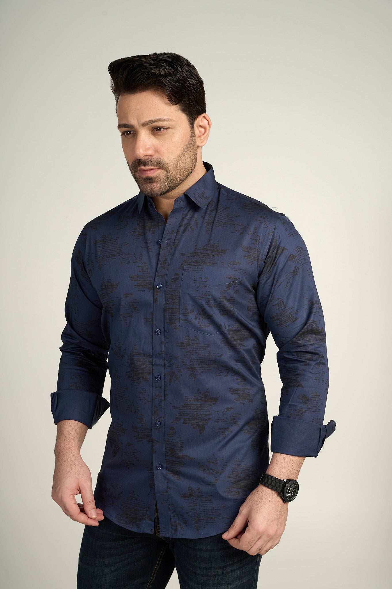 Alcyone - Printed Slim Fit shirt