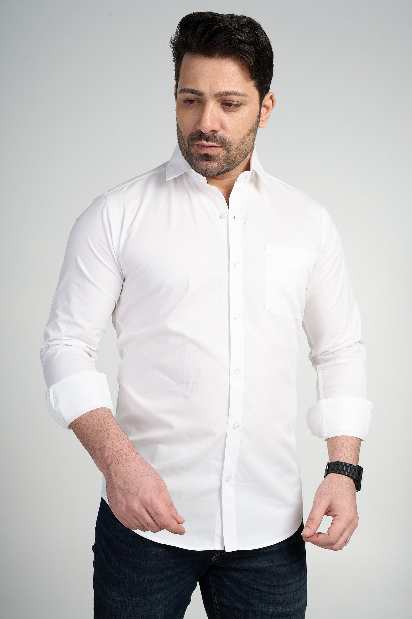 Pimz - Solid shirt- White