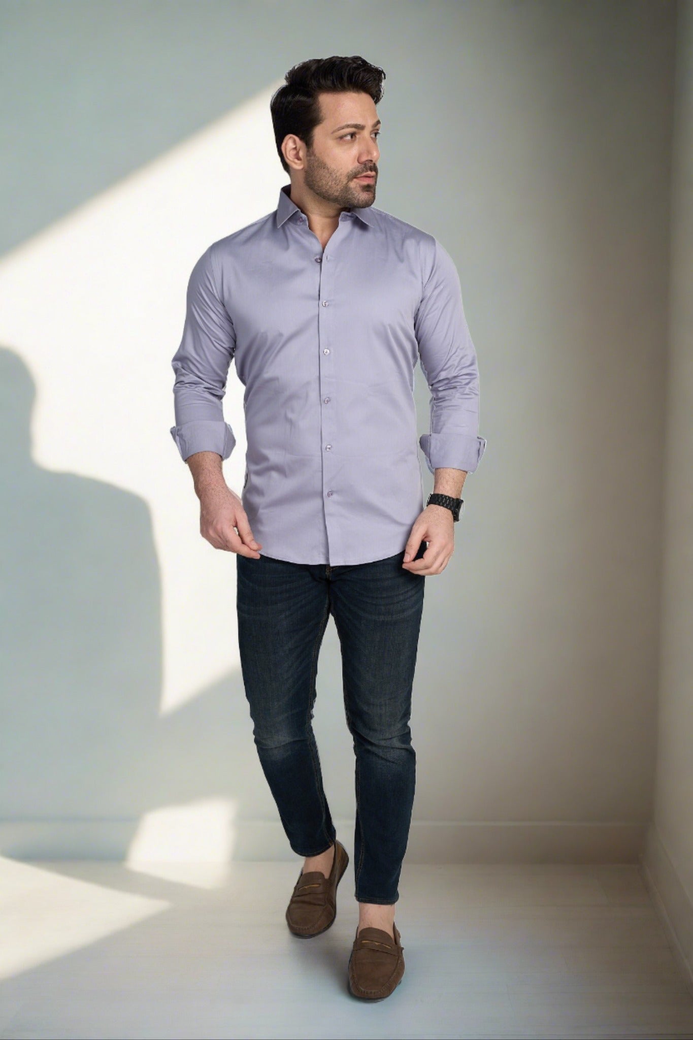 Stanford - Satin Slim Fit Shirt