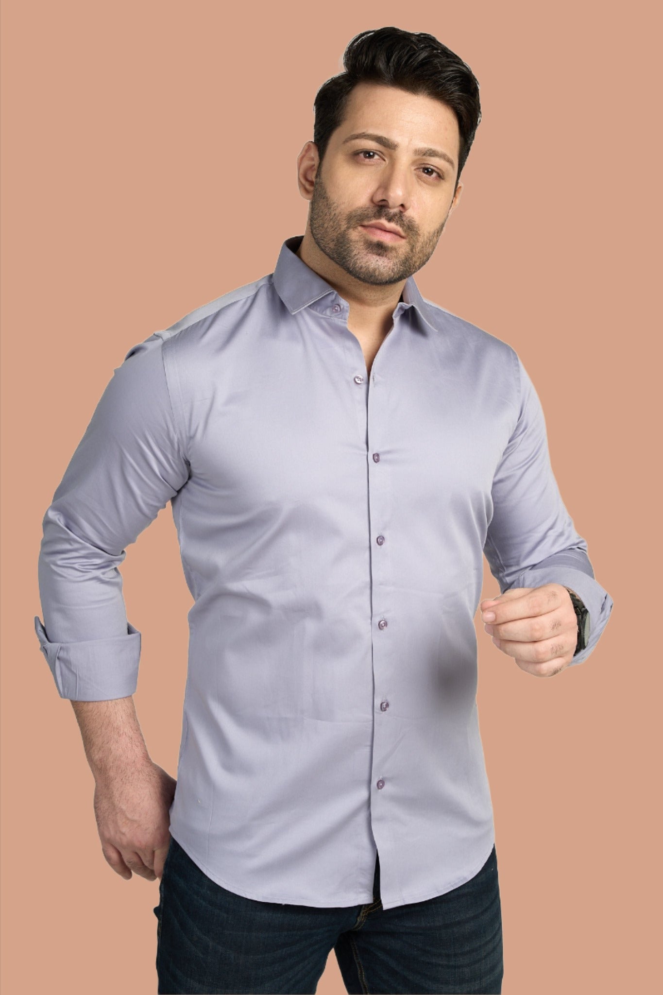 Stanford - Satin Slim Fit Shirt