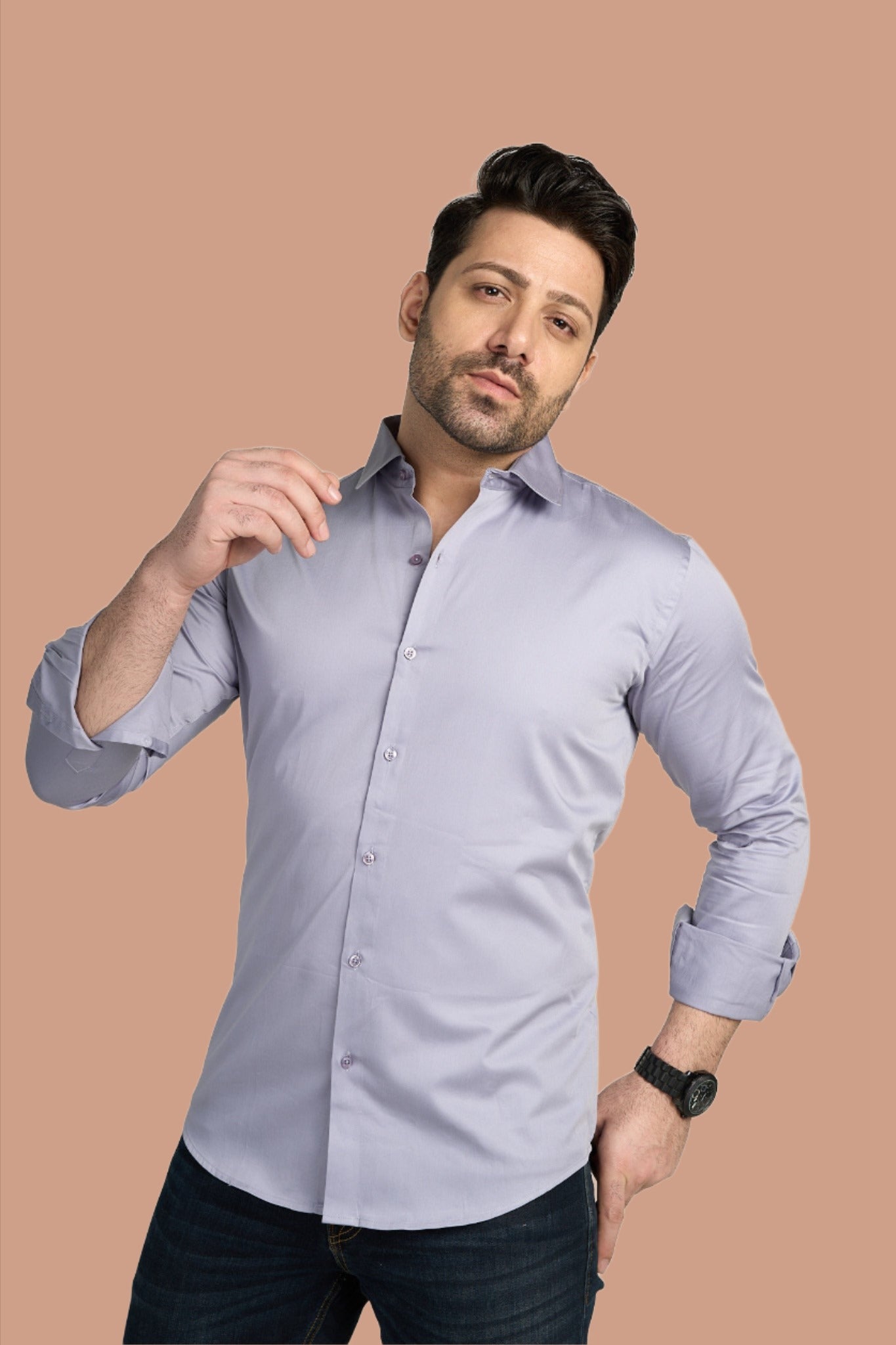 Stanford - Satin Slim Fit Shirt