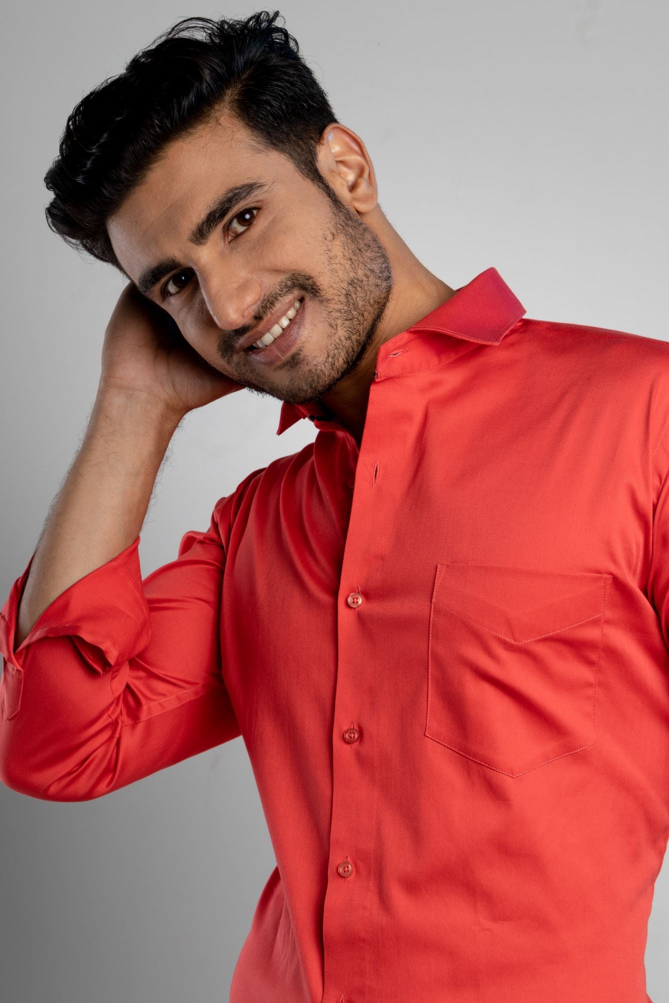 Crescent Red - Dobby Shirt - John Watson