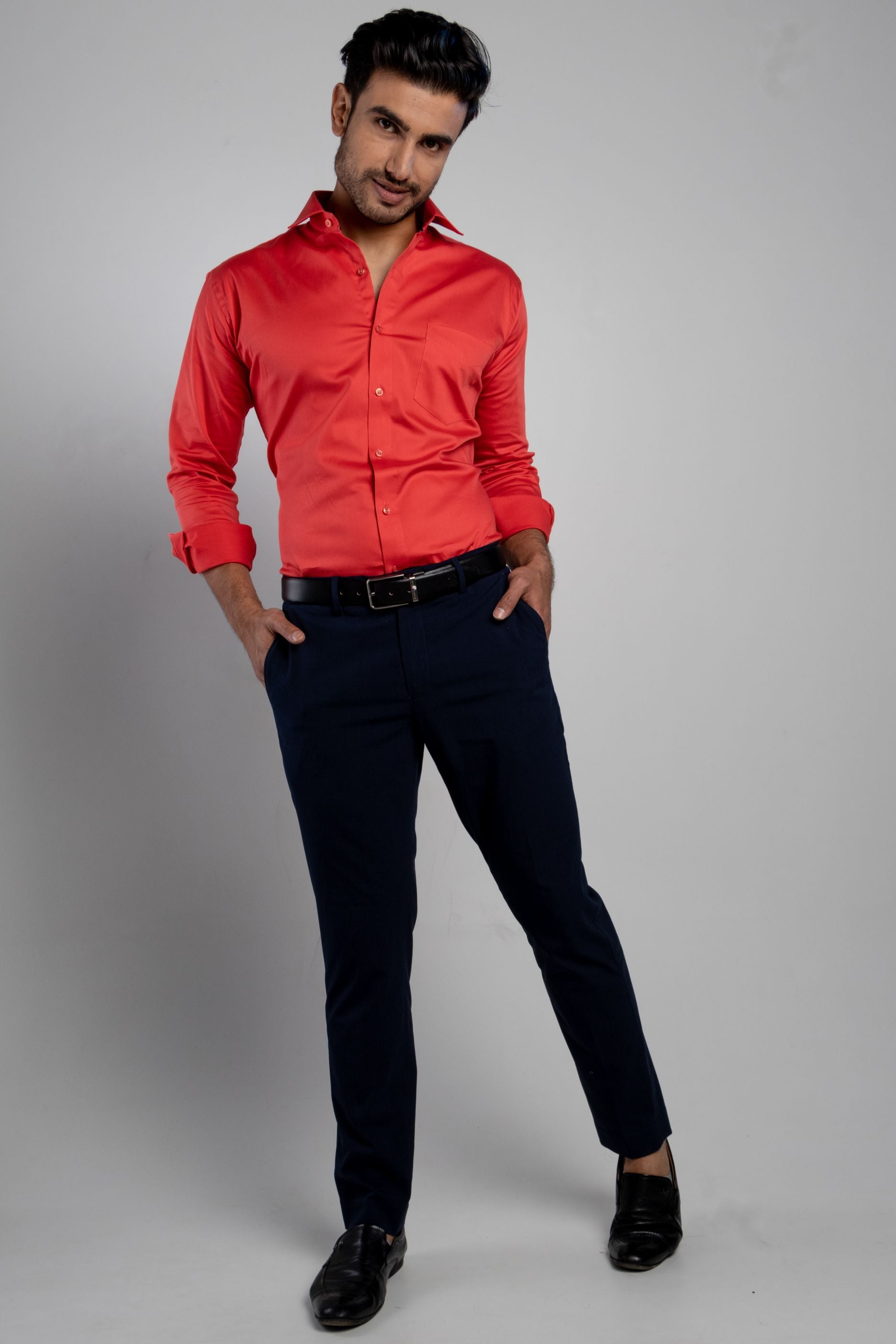 Crescent Red - Dobby Shirt - John Watson