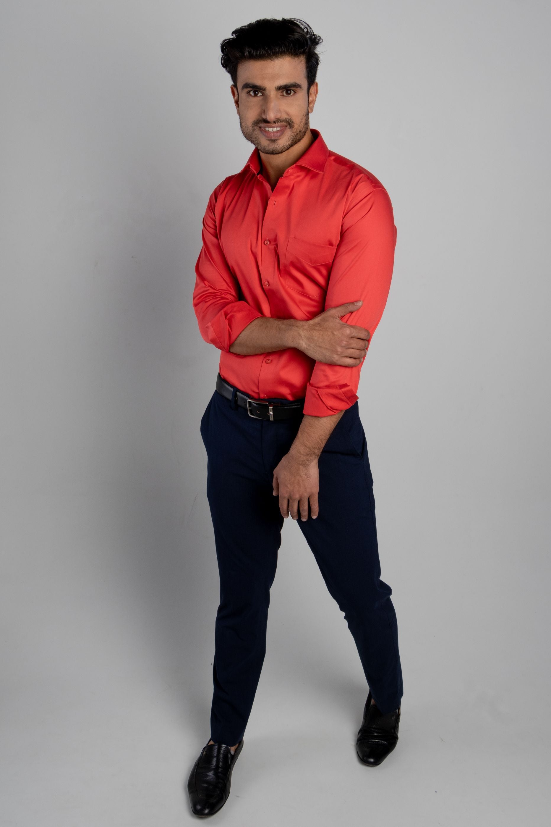 Crescent Red - Dobby Shirt - John Watson