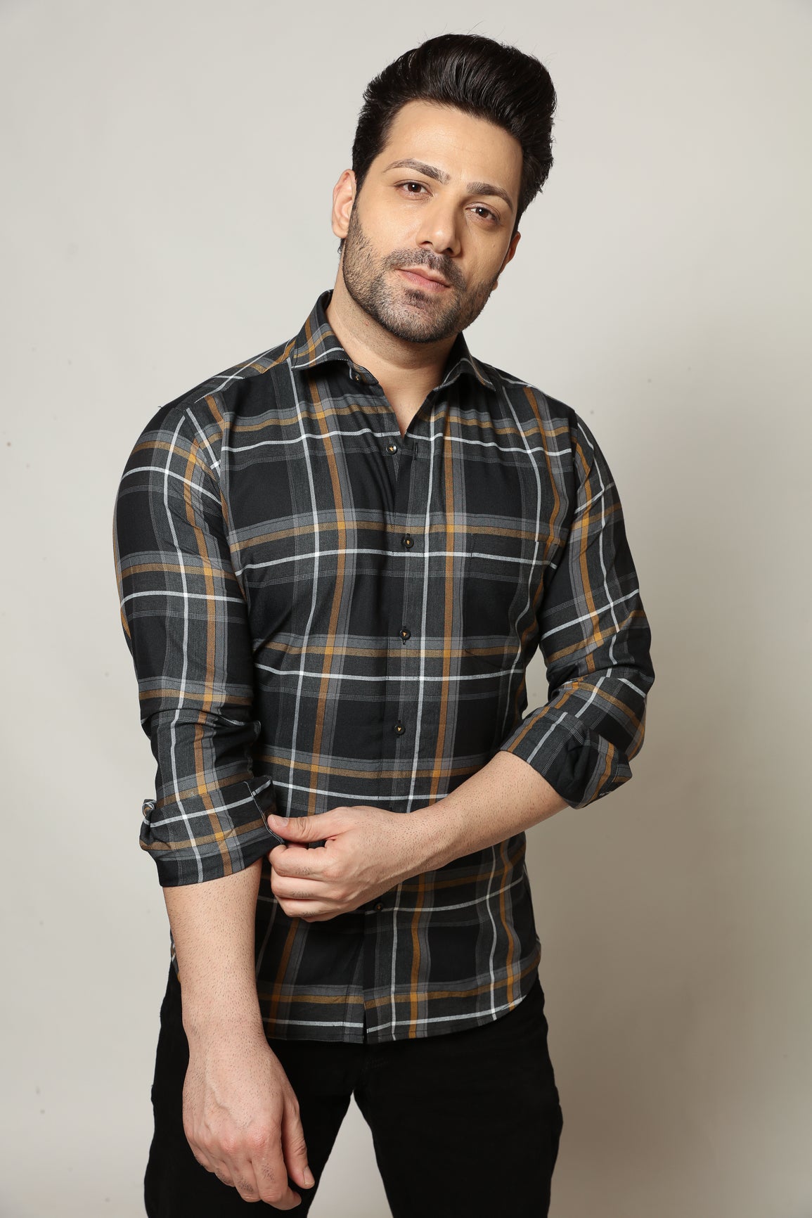 Stake - Checkered Slim fit Shirt - John Watson