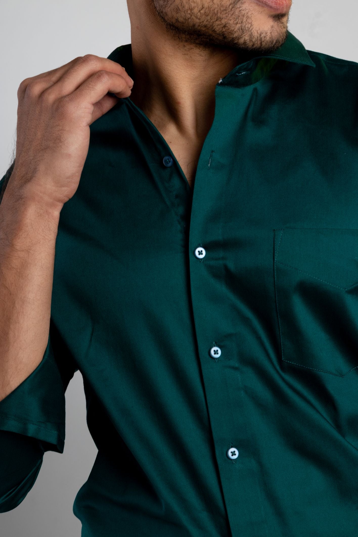 Prussian Green - Dobby Shirt - John Watson