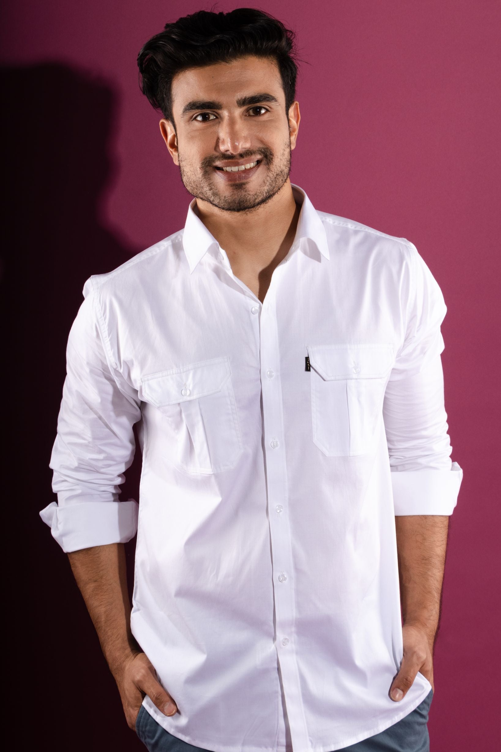 Fabled White - Double-Pocket Slim-Fit Shirt - John Watson