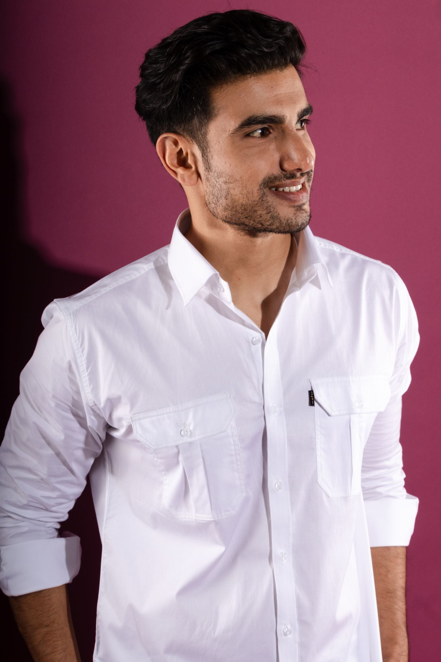 Fabled White - Double-Pocket Slim-Fit Shirt - John Watson