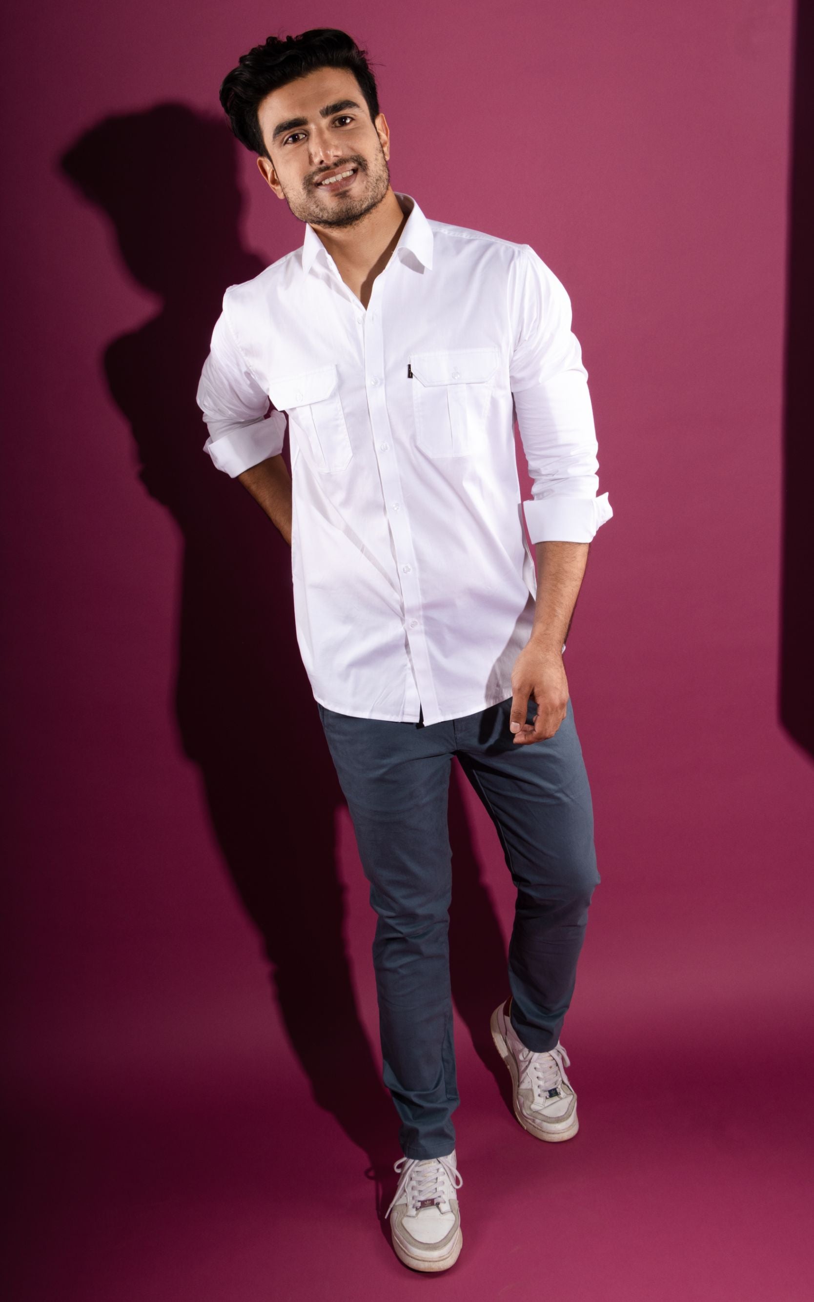 Fabled White - Double-Pocket Slim-Fit Shirt - John Watson