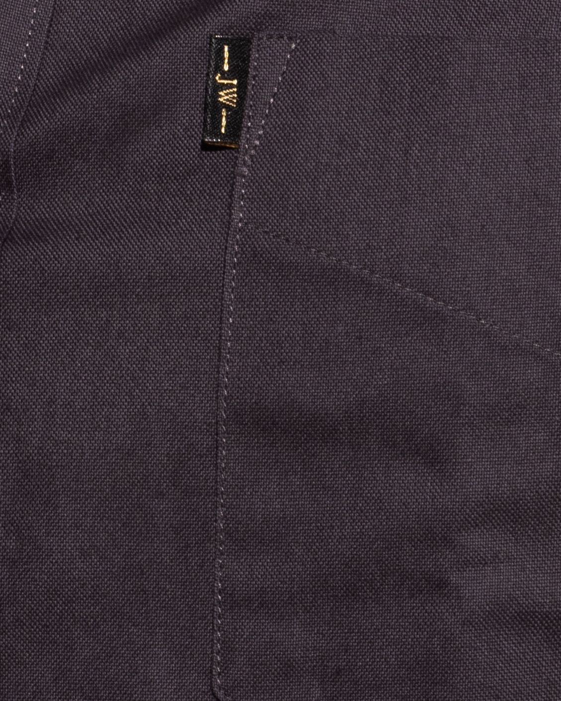 Nordic Grey - Oxford Half-Sleeve Slim-Fit Shirt - John Watson