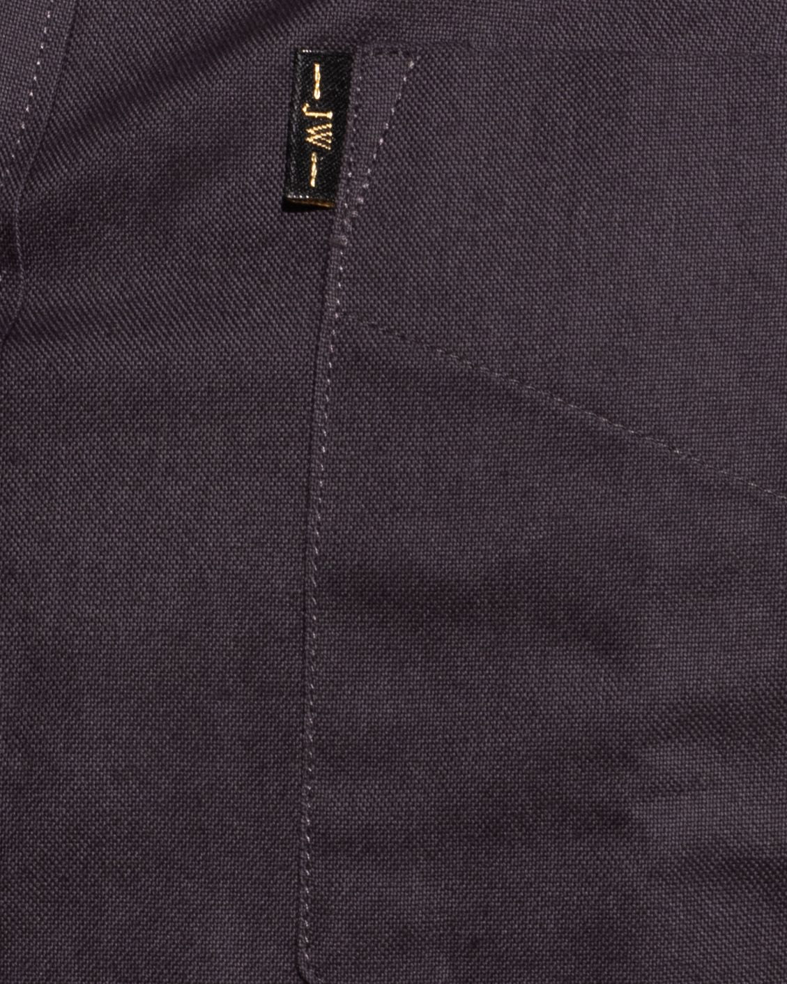 Nordic Grey - Oxford Half-Sleeve Slim-Fit Shirt - John Watson