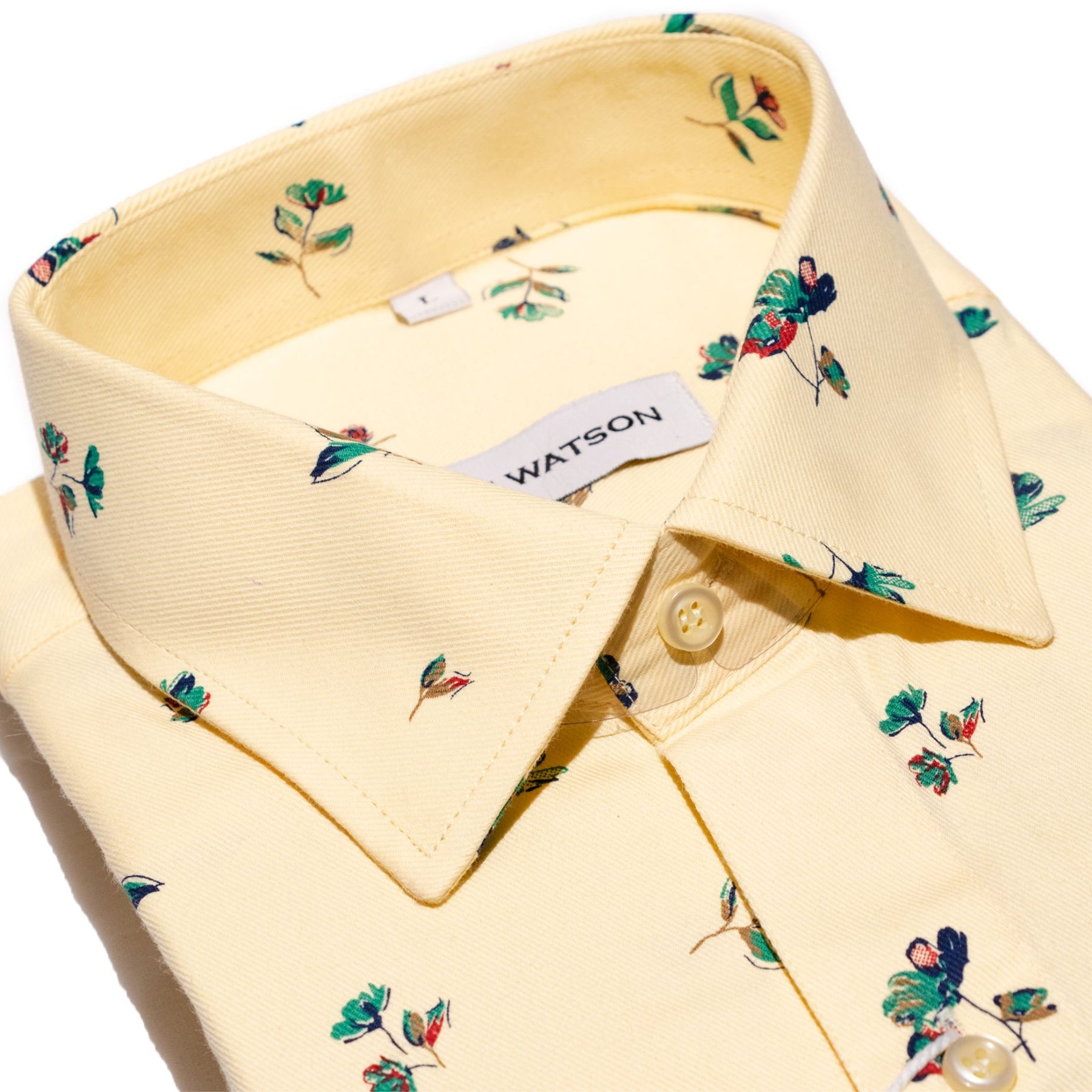 Palila - Printed Twill Shirt- Yellow - John Watson