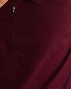 Victorian Red - Oxford Half-Sleeve Slim-Fit Shirt - John Watson