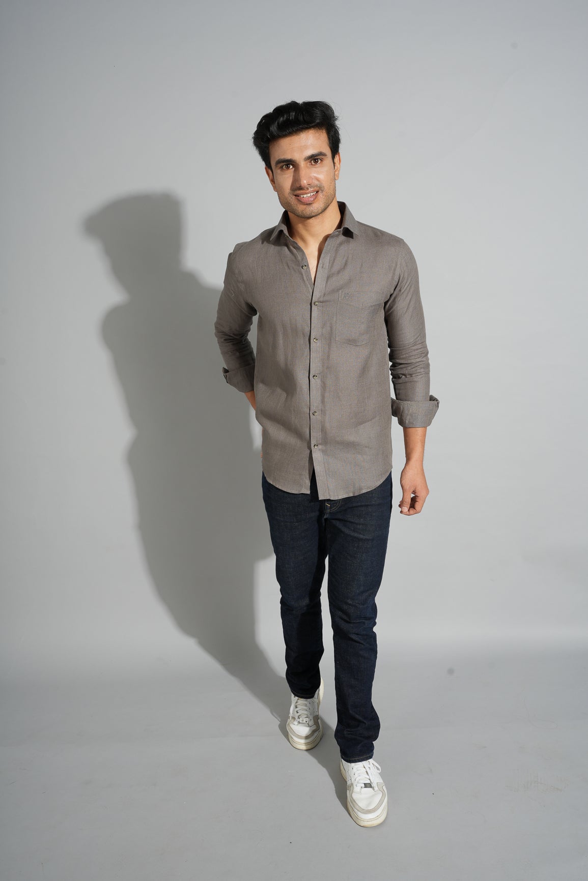 Ash Grey - Pure Linen Shirt