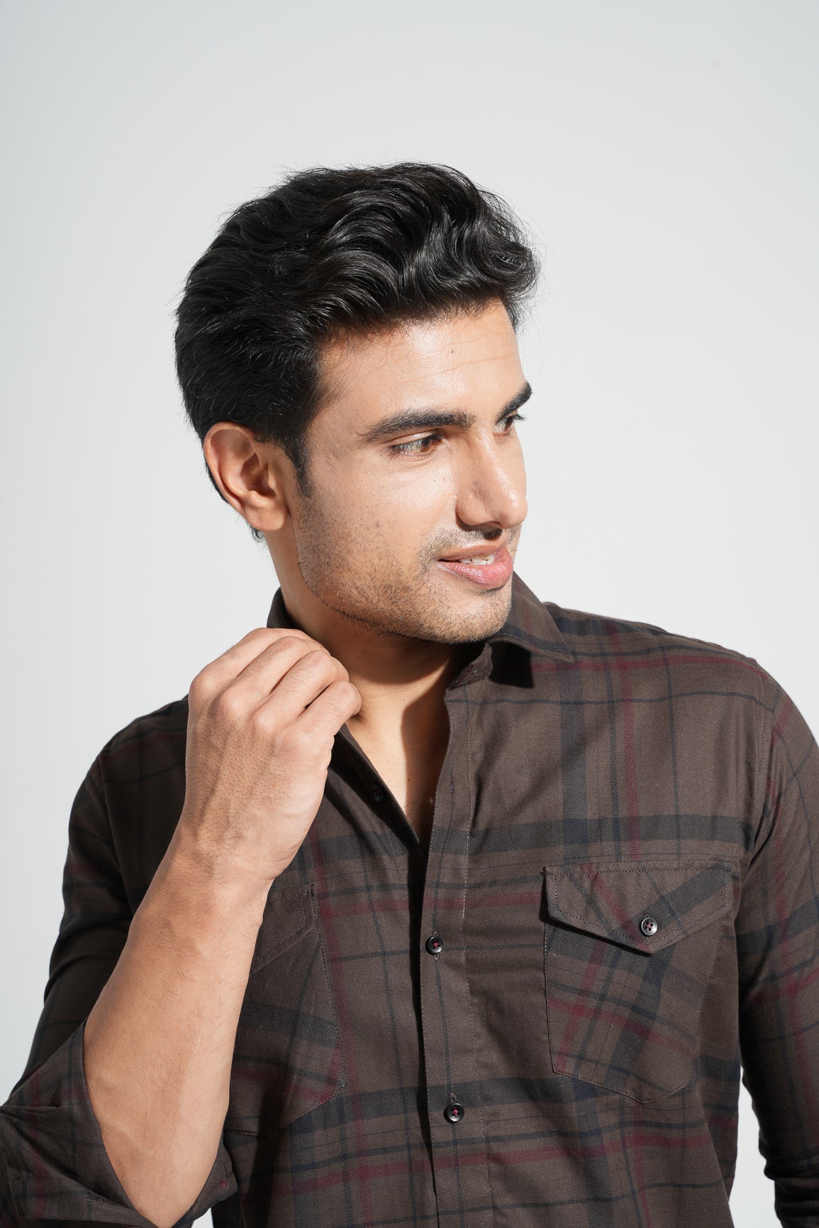 Mago - Casual Double Pocket Slim Fit Shirt