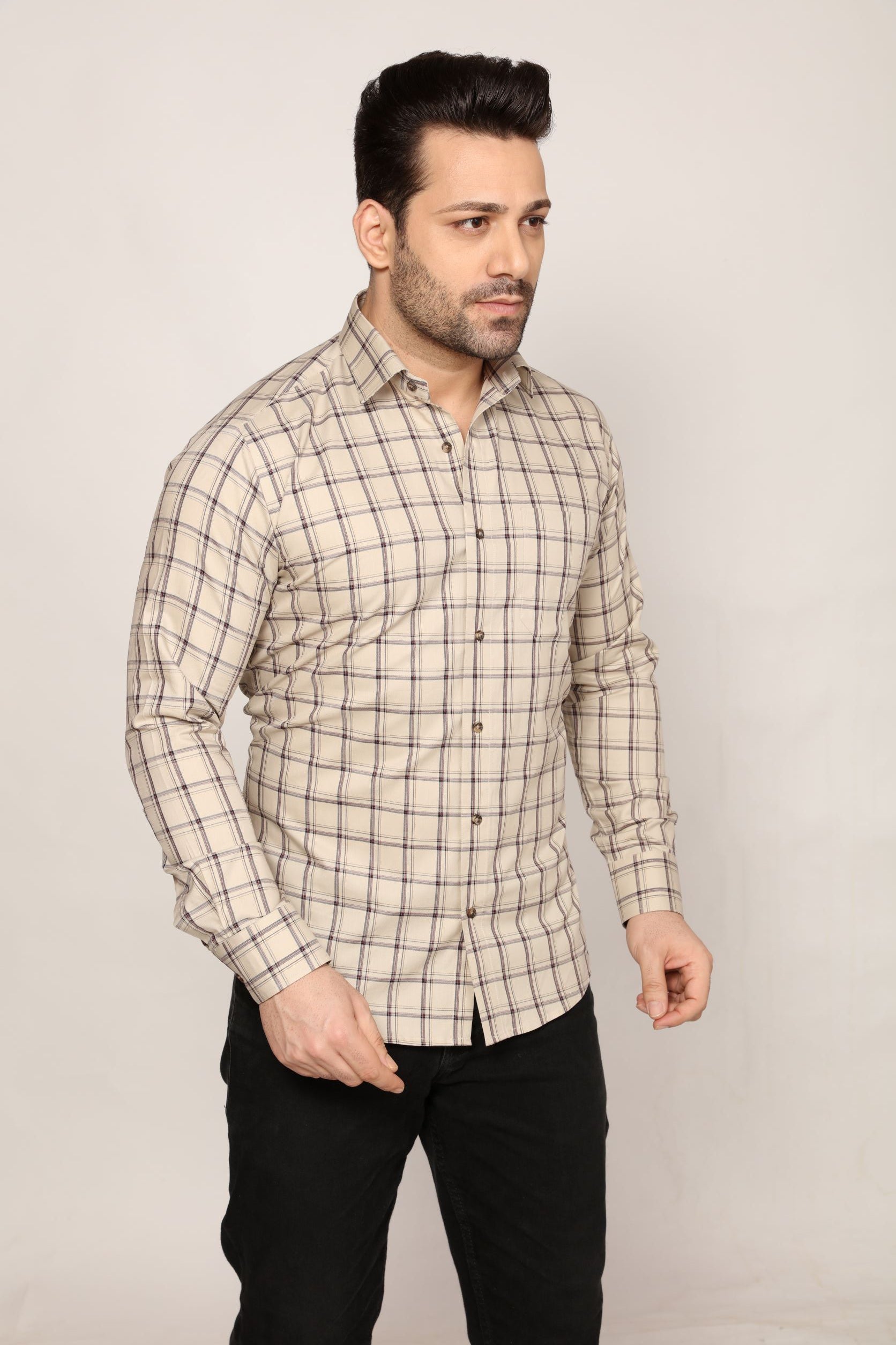 Preston - Checkered slim fit shirt - John Watson
