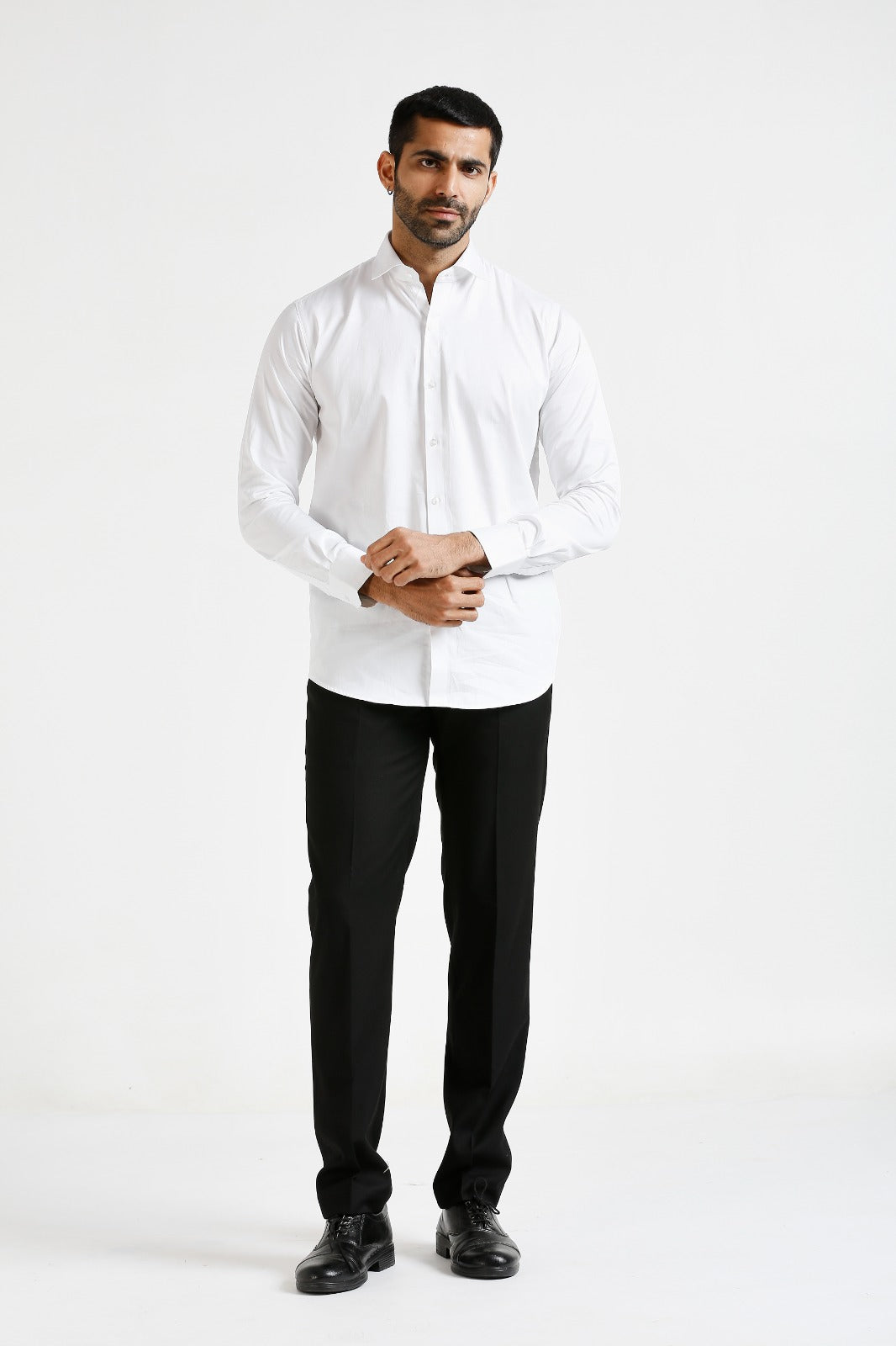 Moonlight - Satin Slim Fit Shirt - White