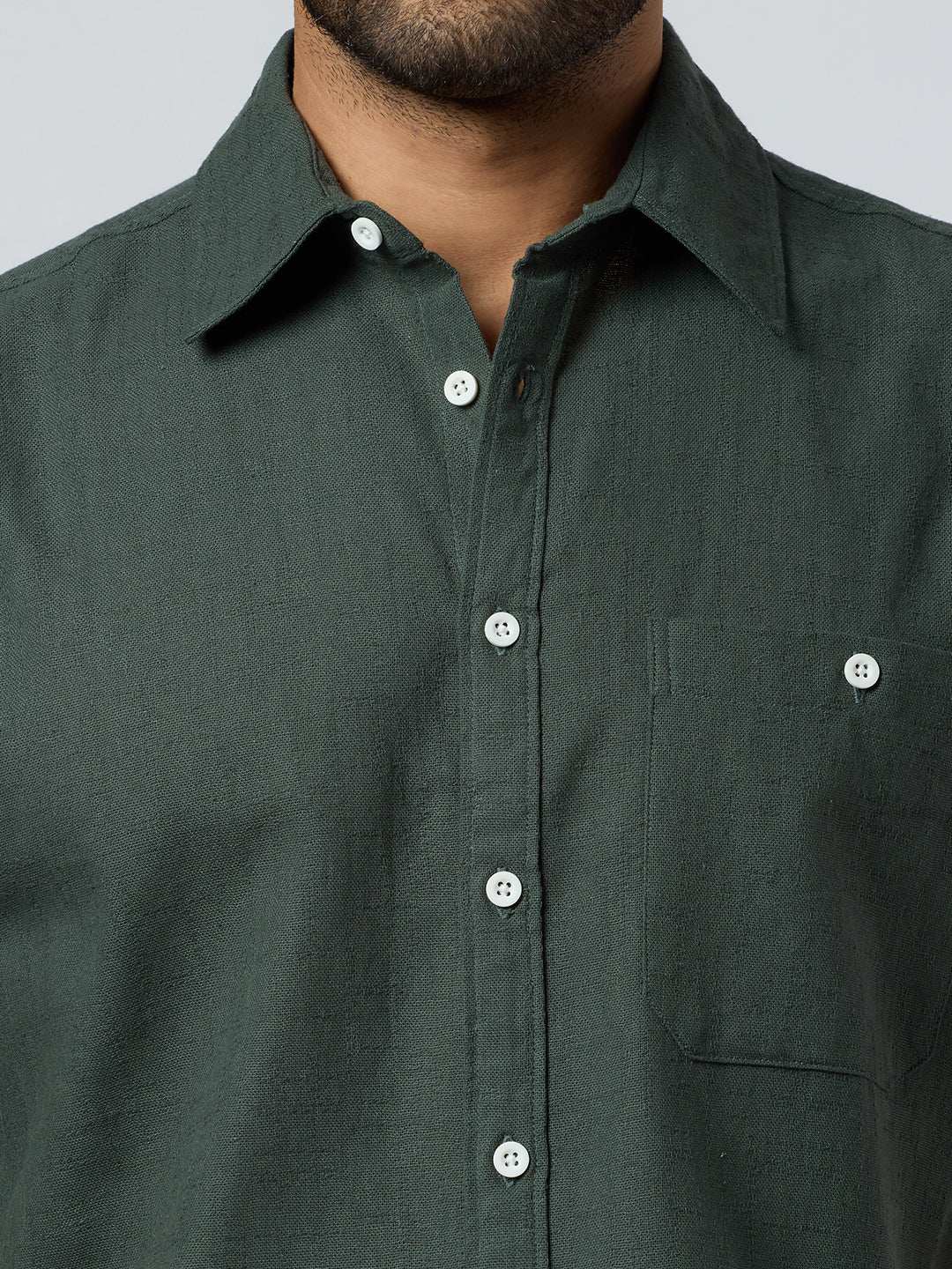 Crackle Half-Sleeves shirt - Green