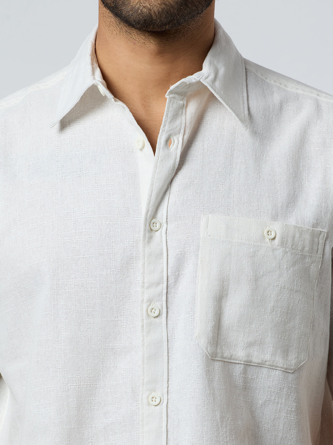 Crackle Half-Sleeves shirt - White