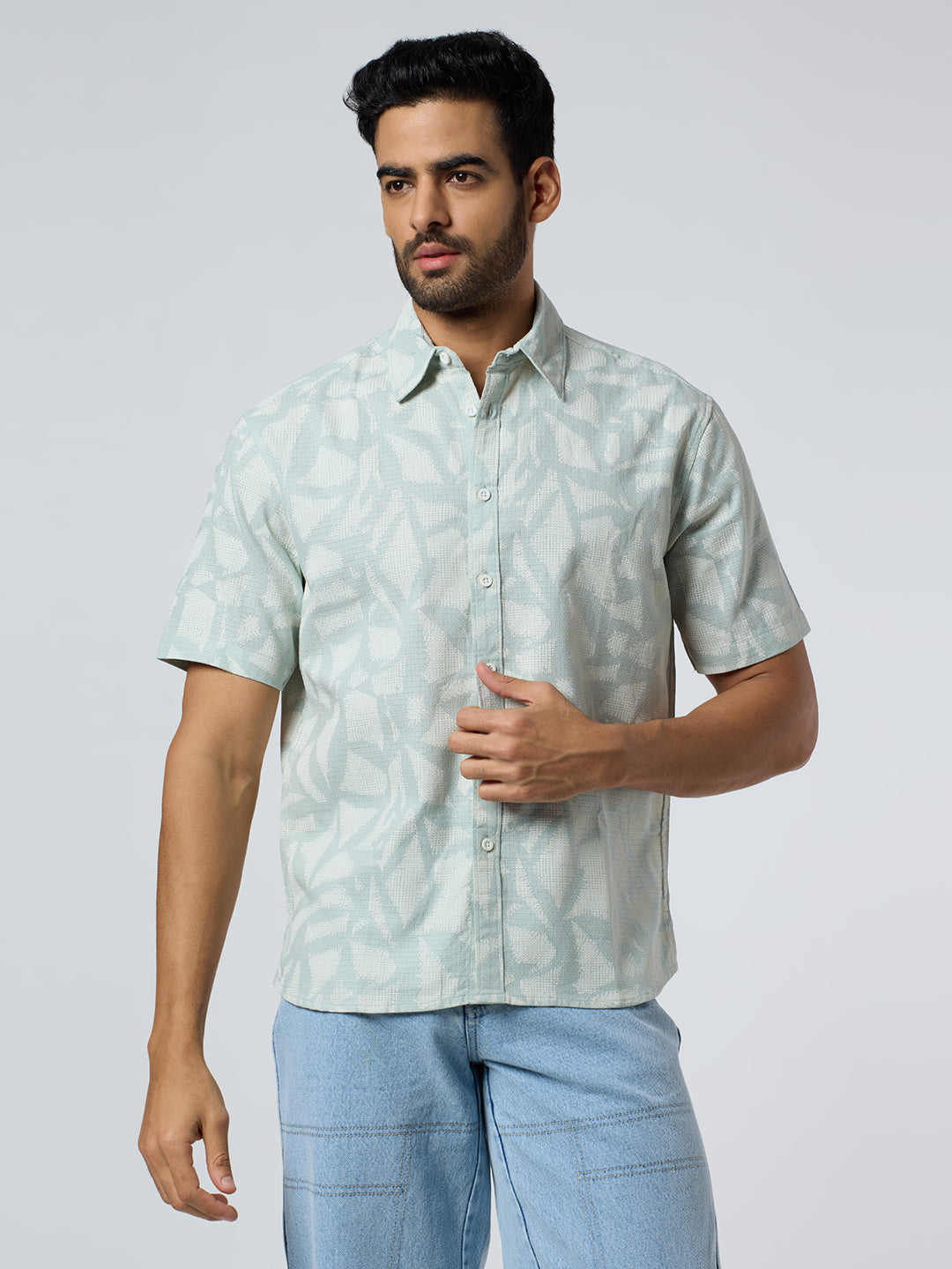 Delta Half-Sleeves shirt - Green