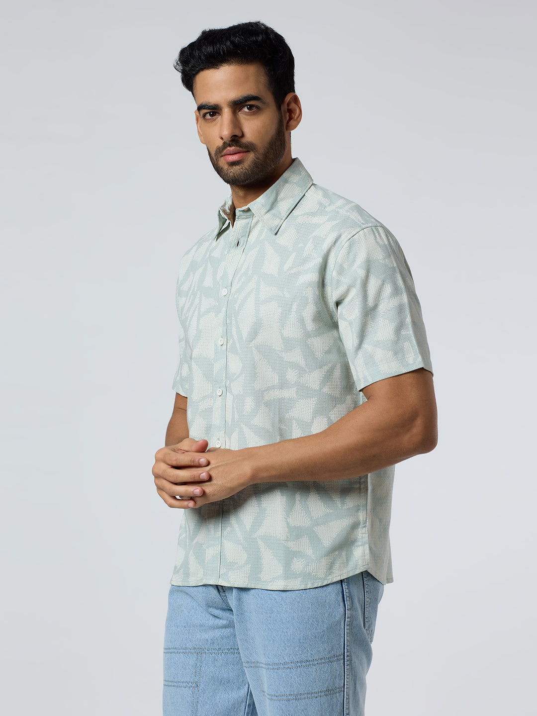 Delta Half-Sleeves shirt - Green