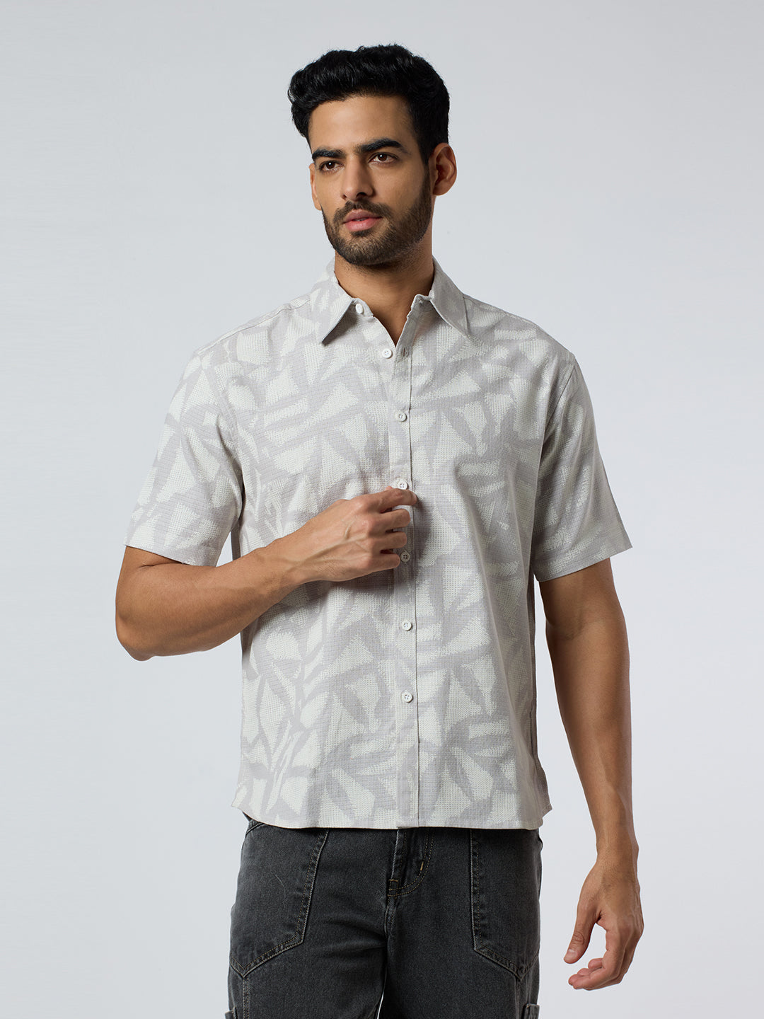 Delta Half-Sleeves shirt - Grey