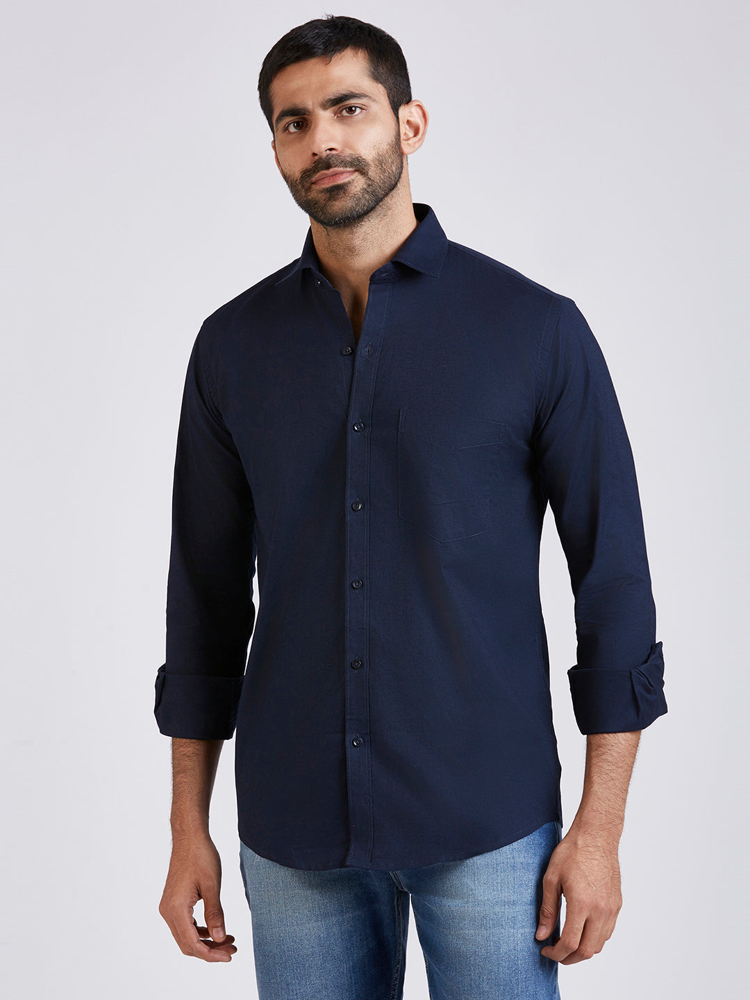 Darbari Blue - Oxford Slim fit shirt