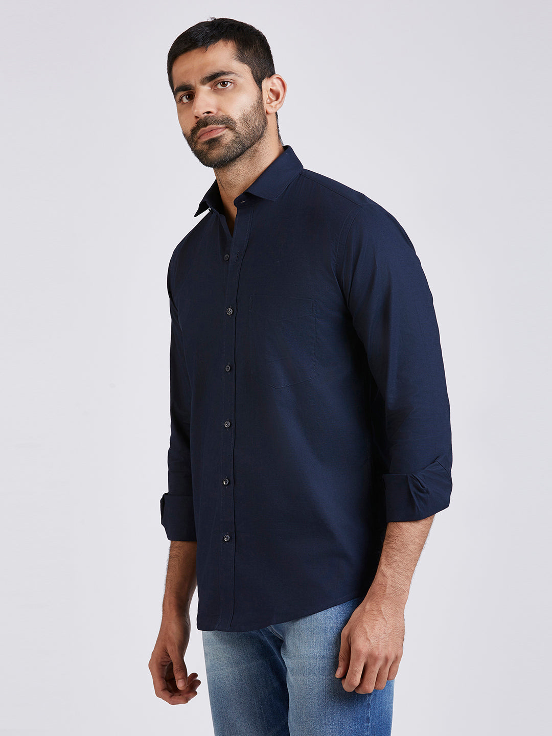 Darbari Blue - Oxford Slim fit shirt