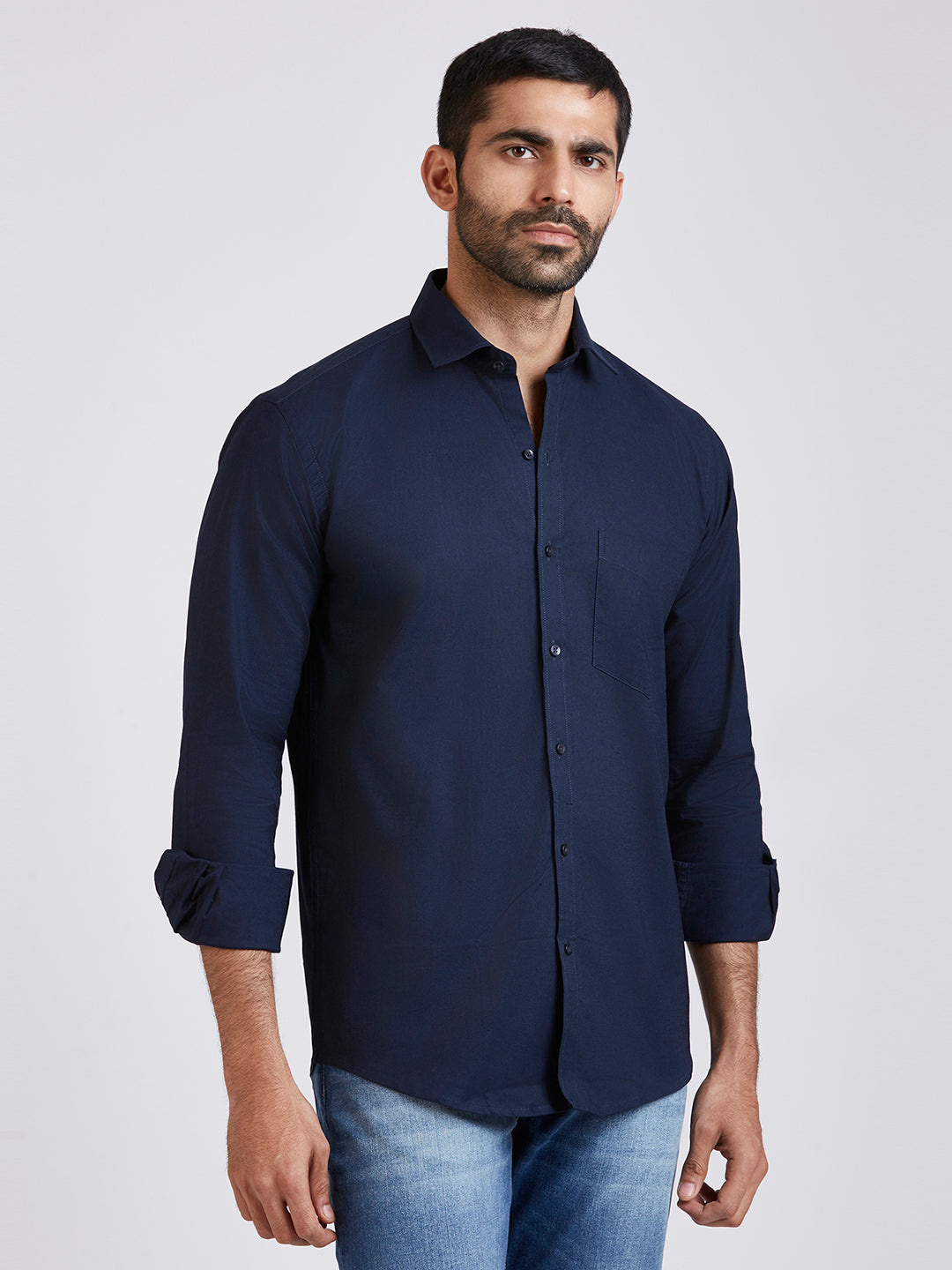 Darbari Blue - Oxford Slim fit shirt