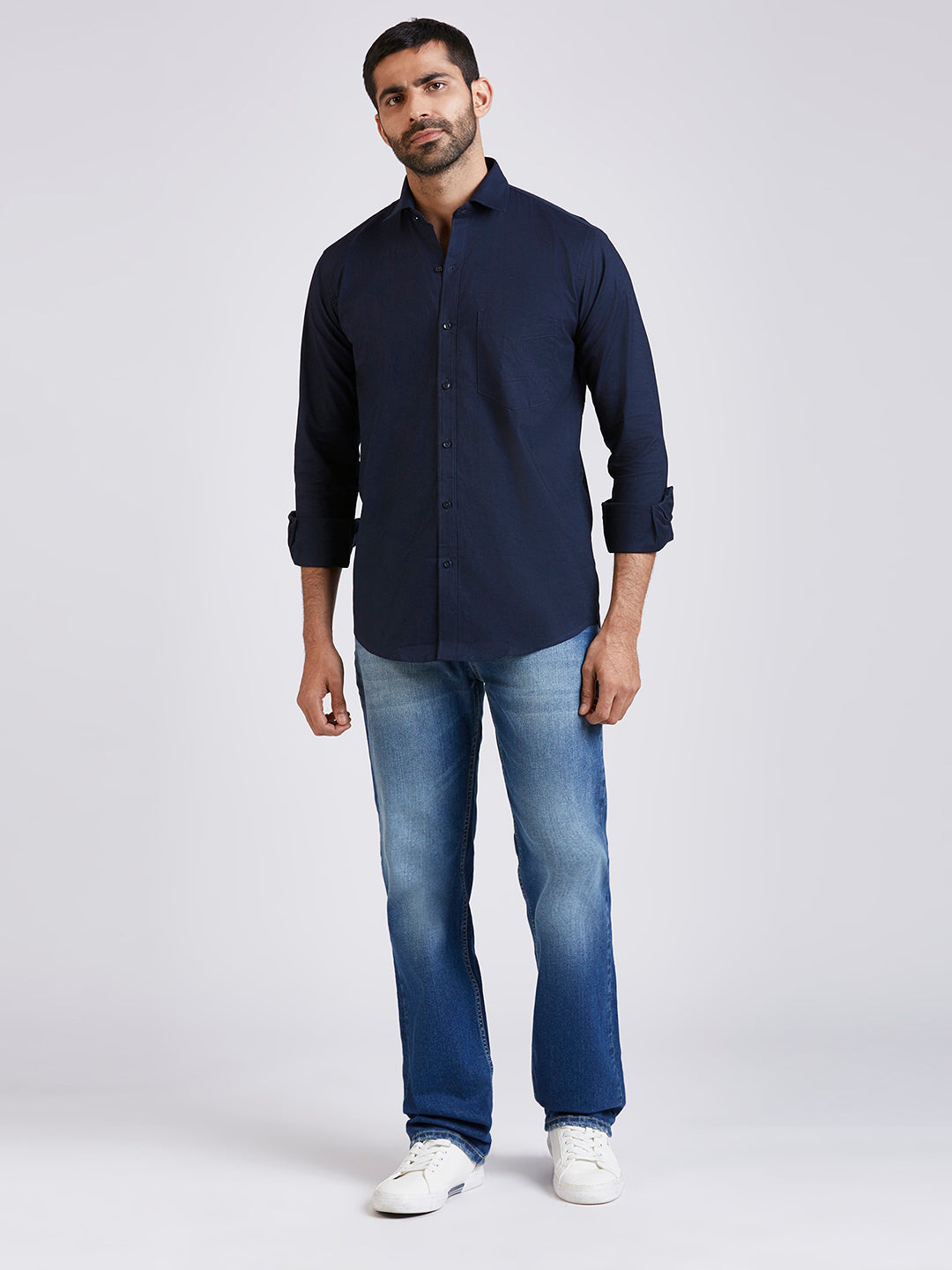 Darbari Blue - Oxford Slim fit shirt