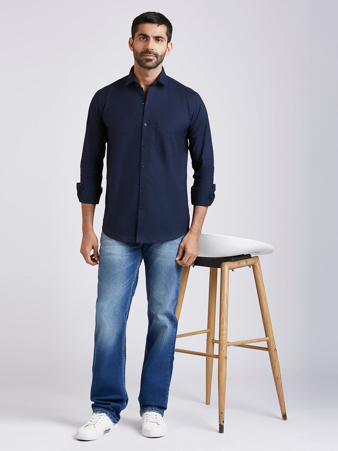 Darbari Blue - Oxford Slim fit shirt