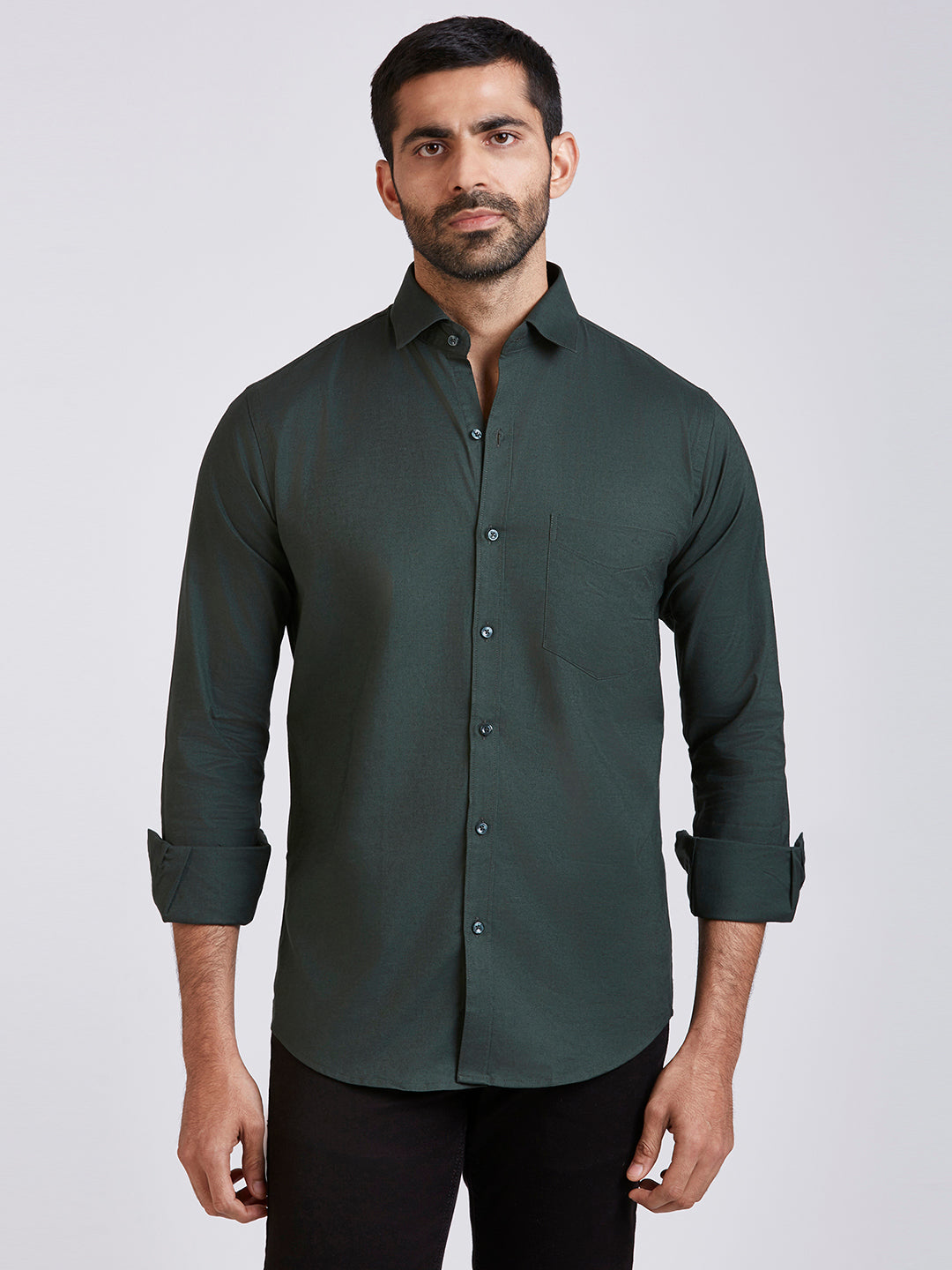 Tuscany Green - Oxford slim fit shirt