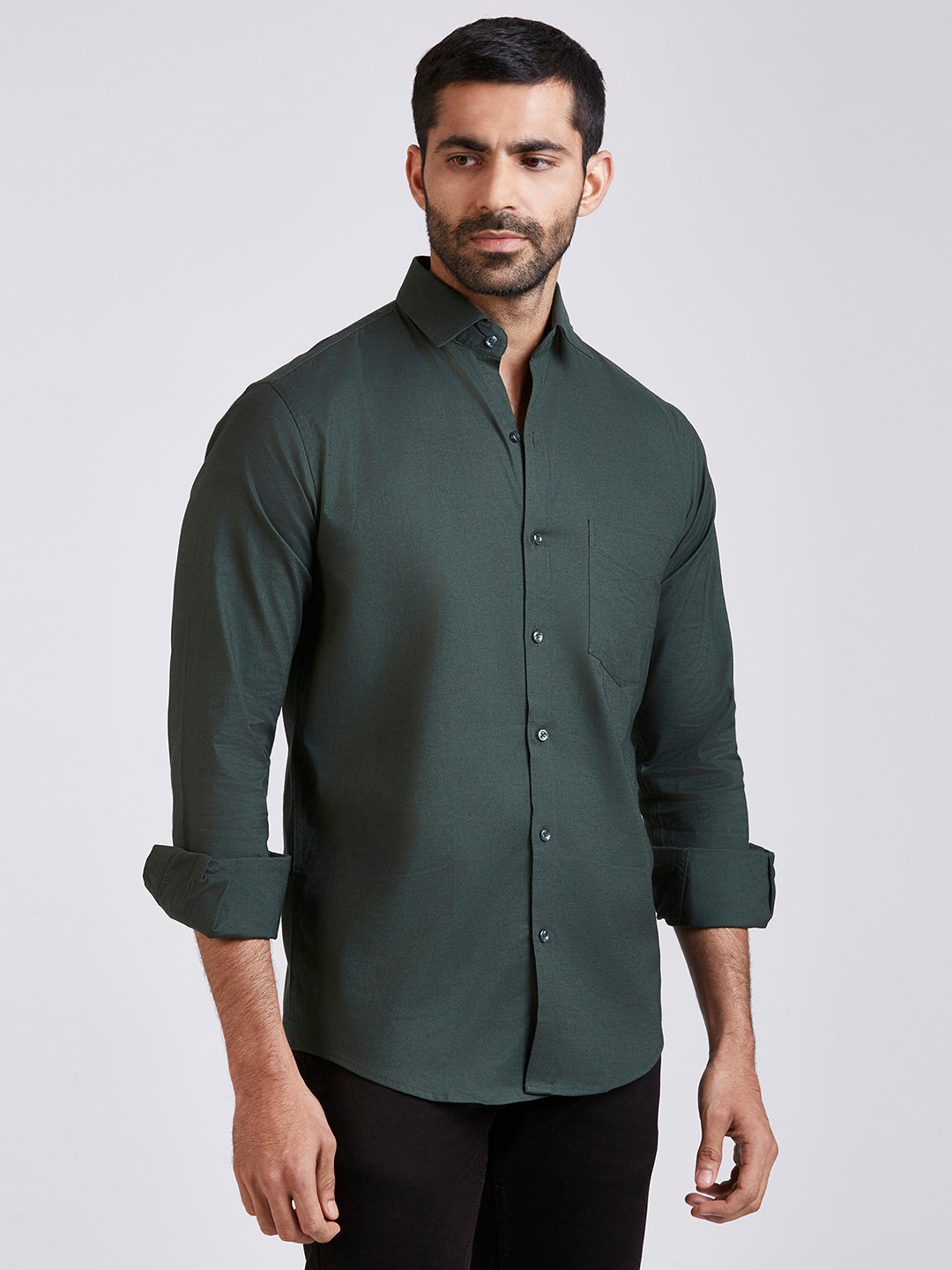 Tuscany Green - Oxford slim fit shirt