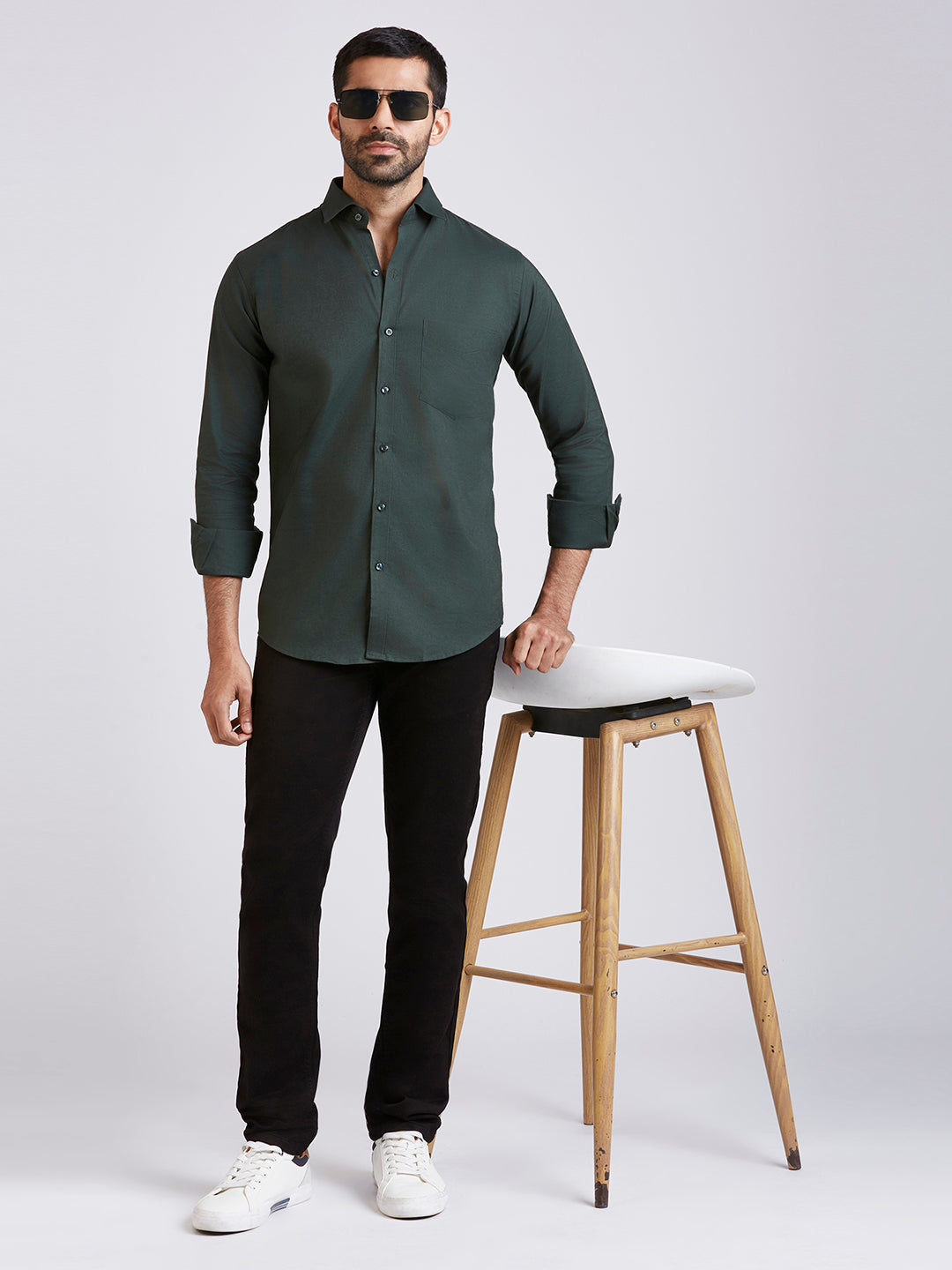 Tuscany Green - Oxford slim fit shirt