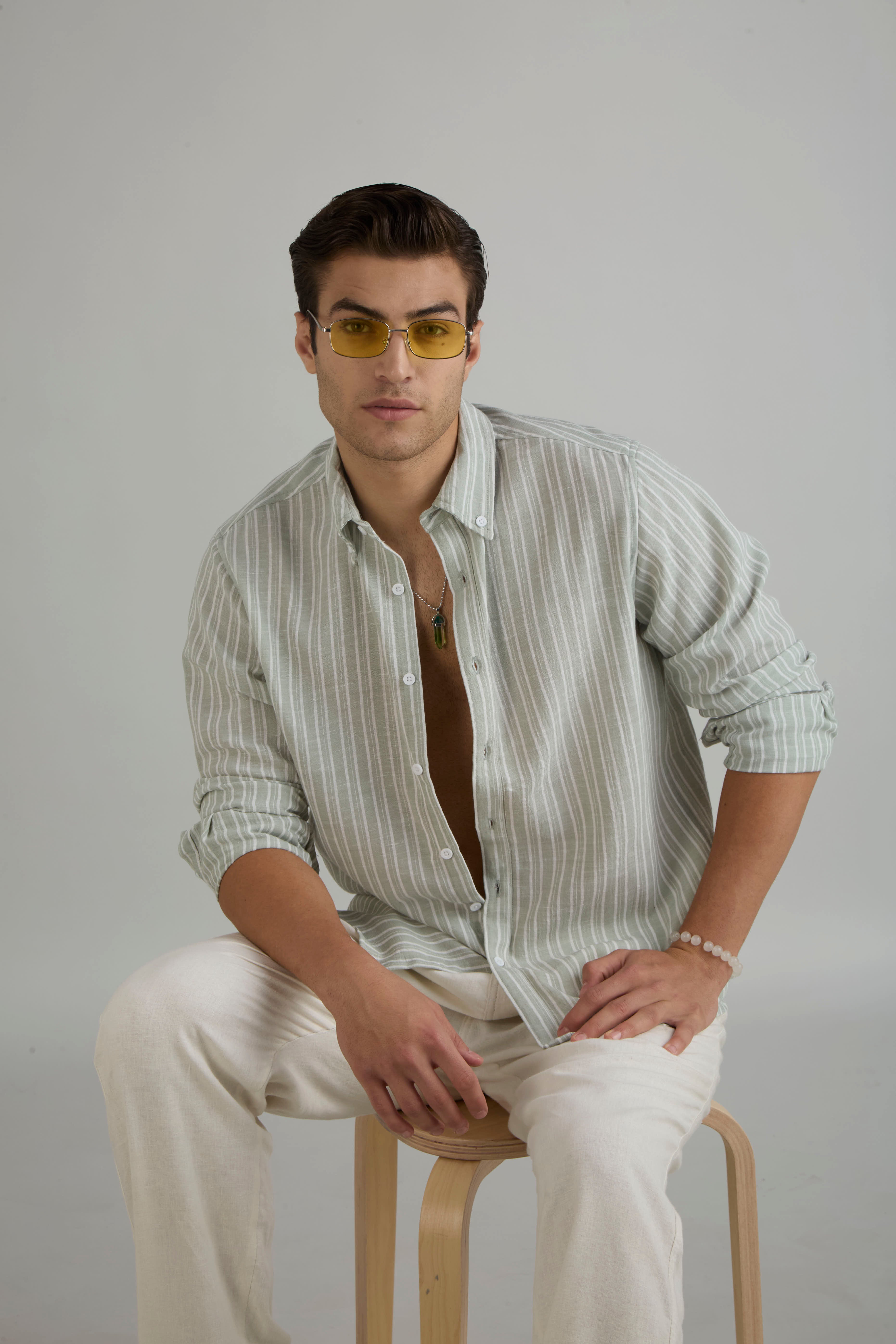 Horizon Stripes Shirt - Green