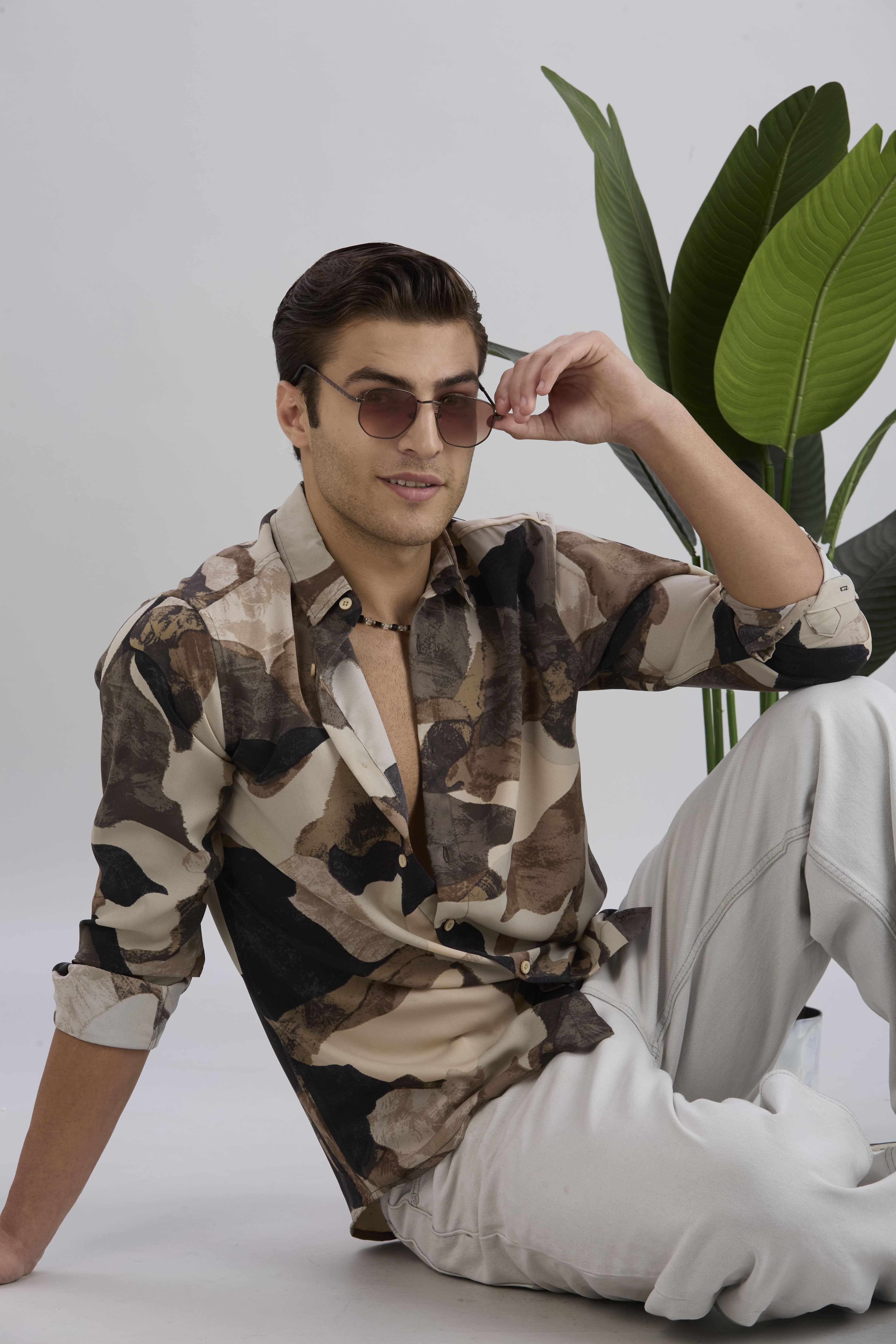 Lucid Printed Shirt - Cream