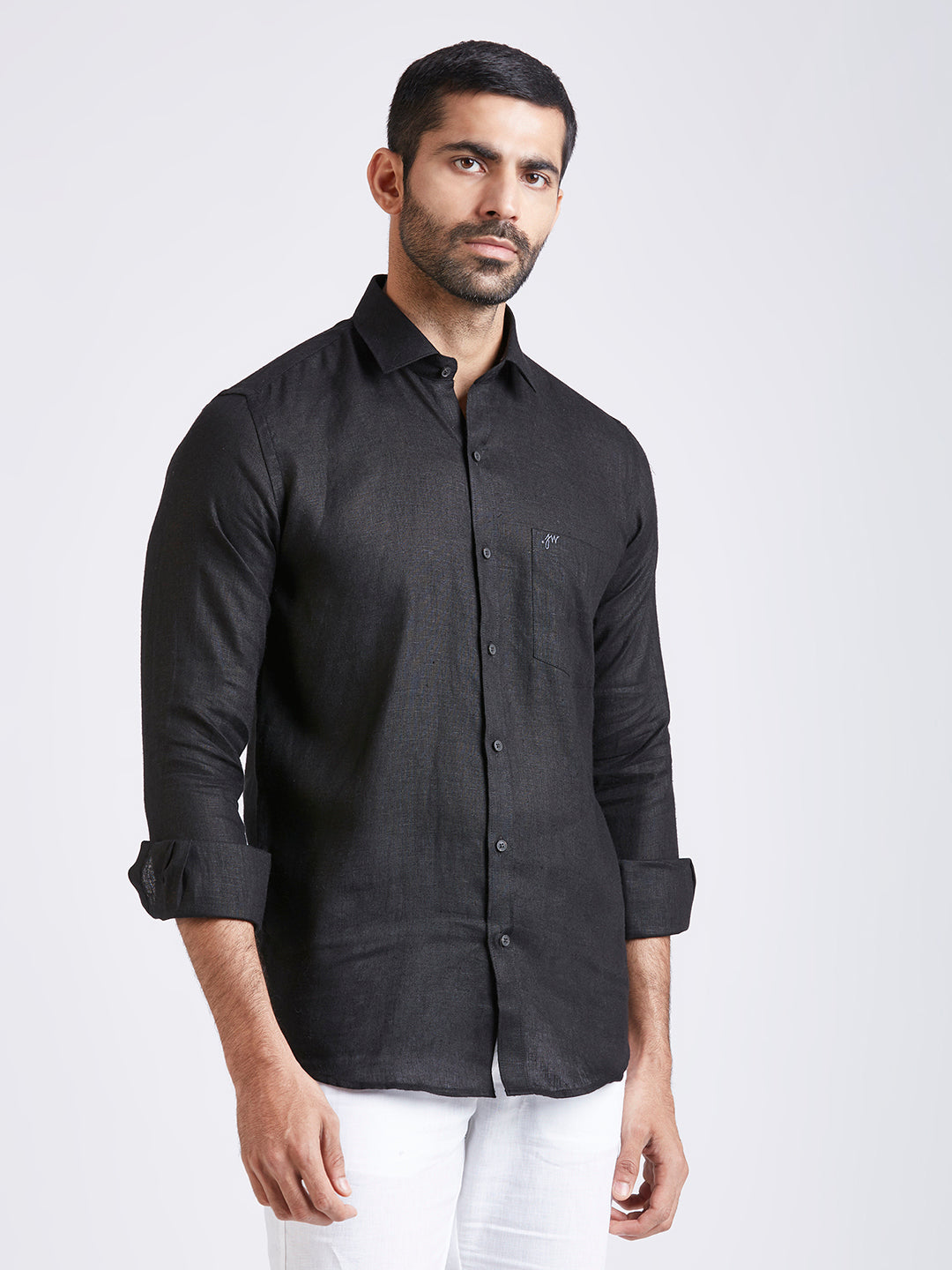 Black - Pure Linen Shirt