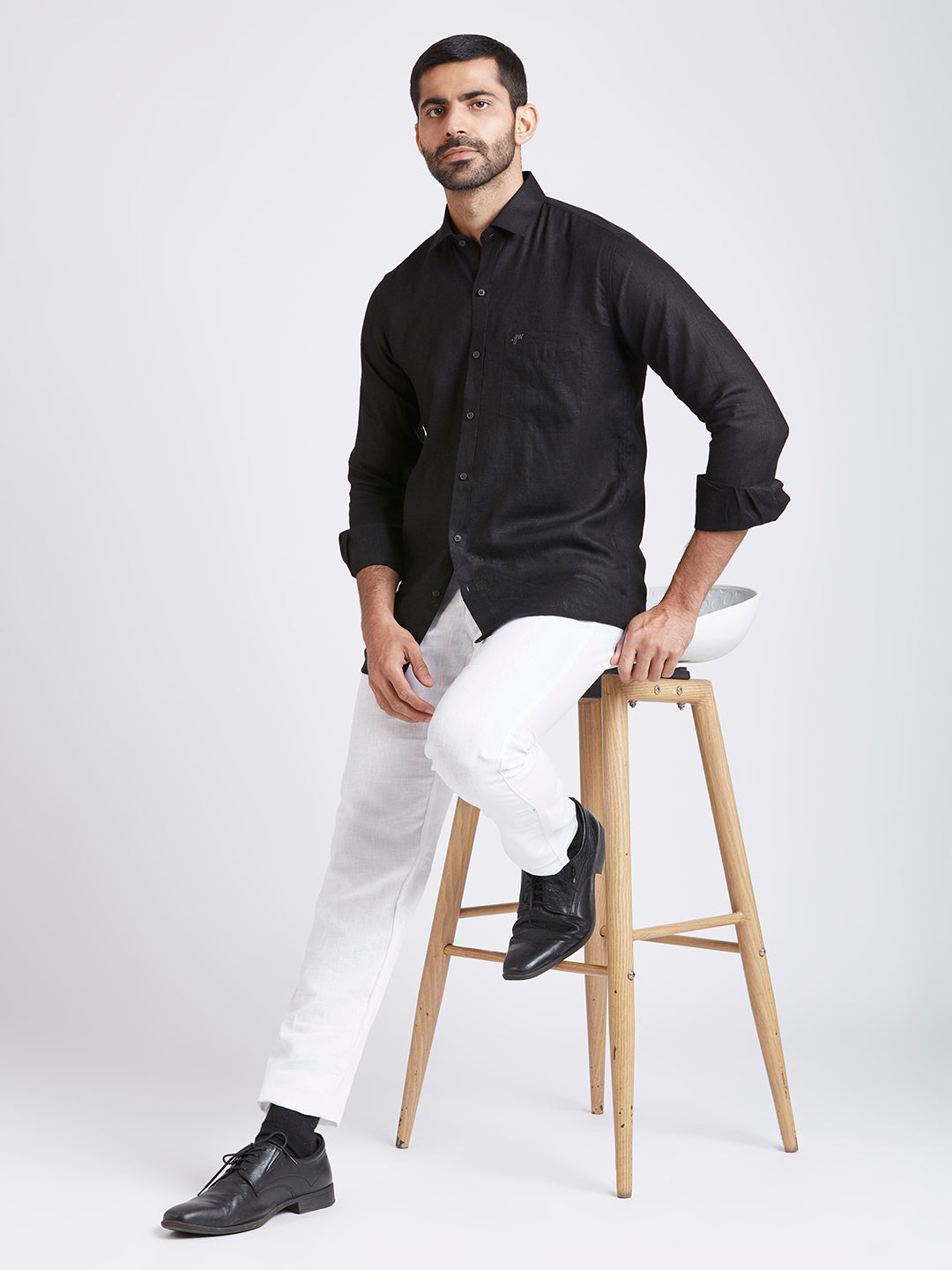 Black - Pure Linen Shirt