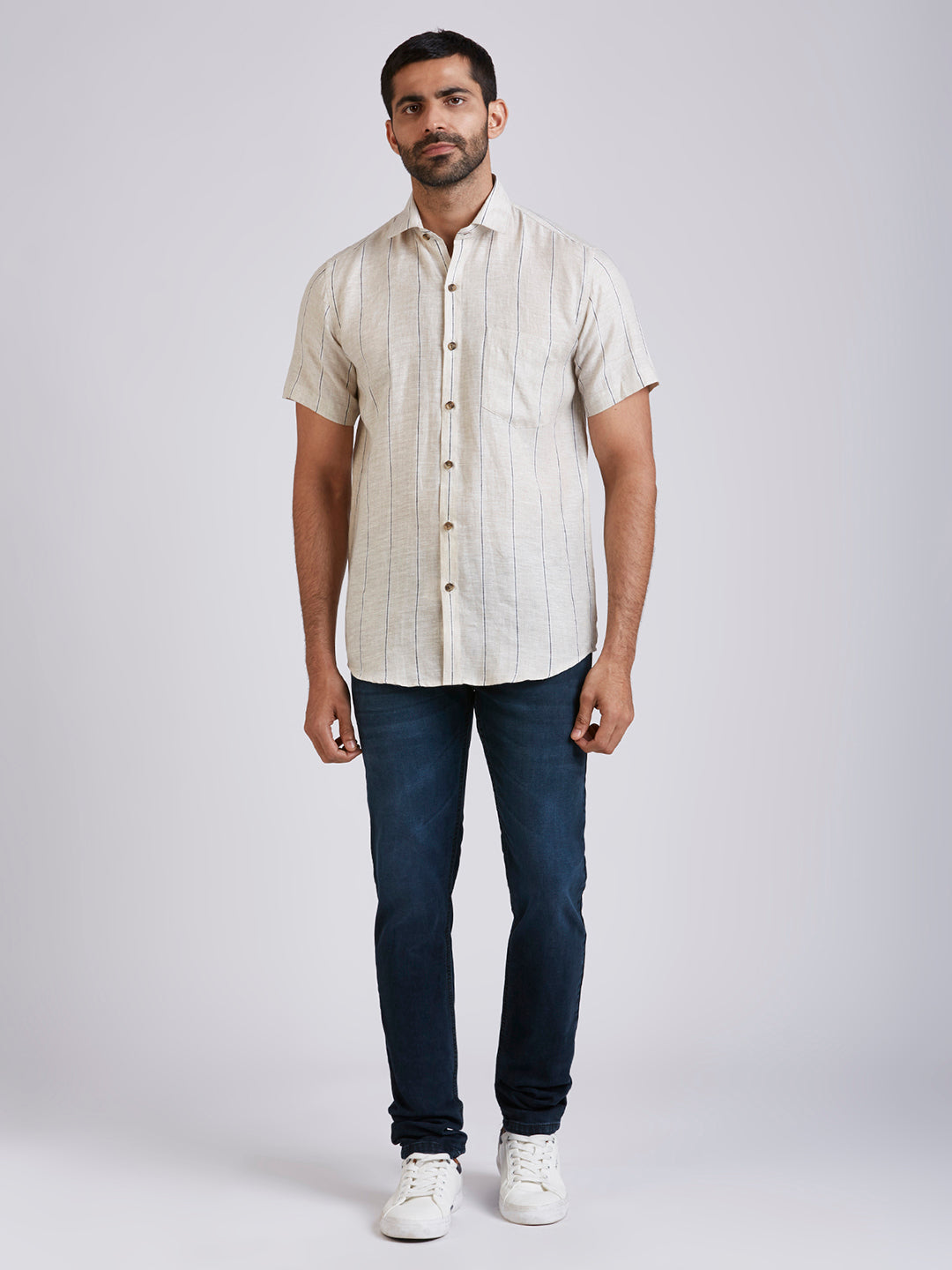 Slok - Pure Linen stripe shirt