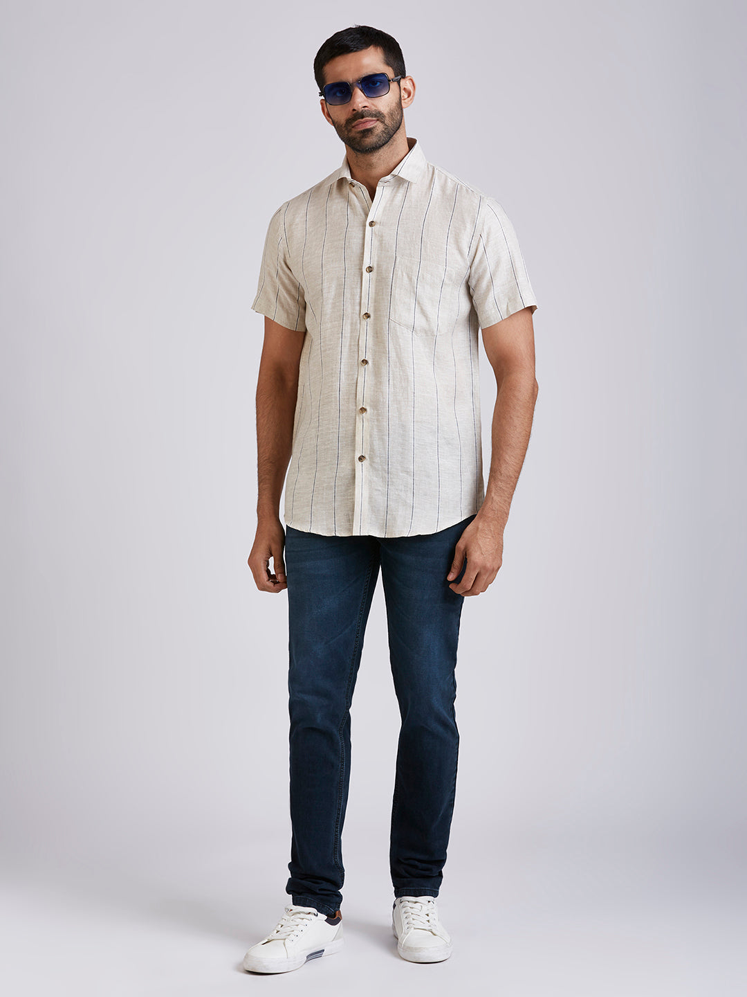 Slok - Pure Linen stripe shirt