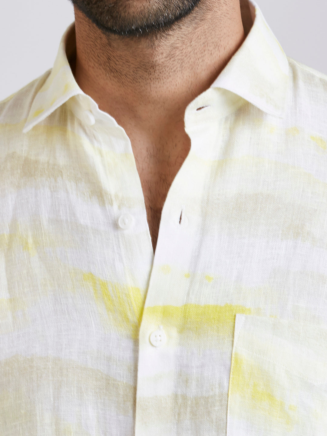 Sun - Pure Linen Printed shirt