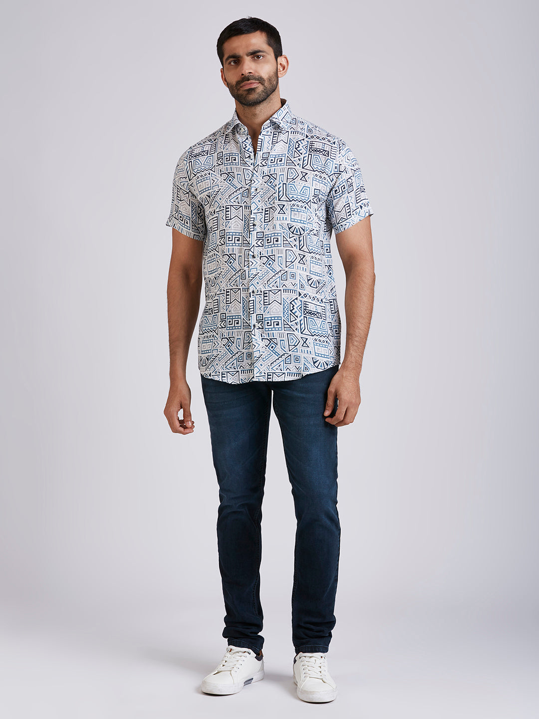 Maze - Pure Linen Printed shirt