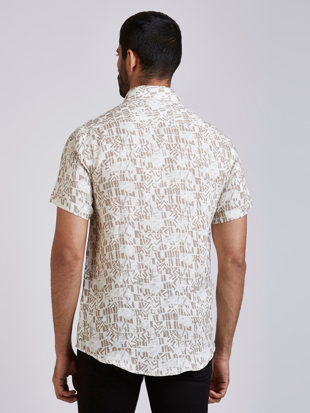 Crad - Pure Linen Printed shirt