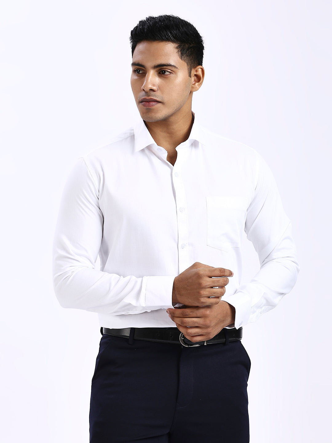 Cleek - Chevron Formal shirt - White