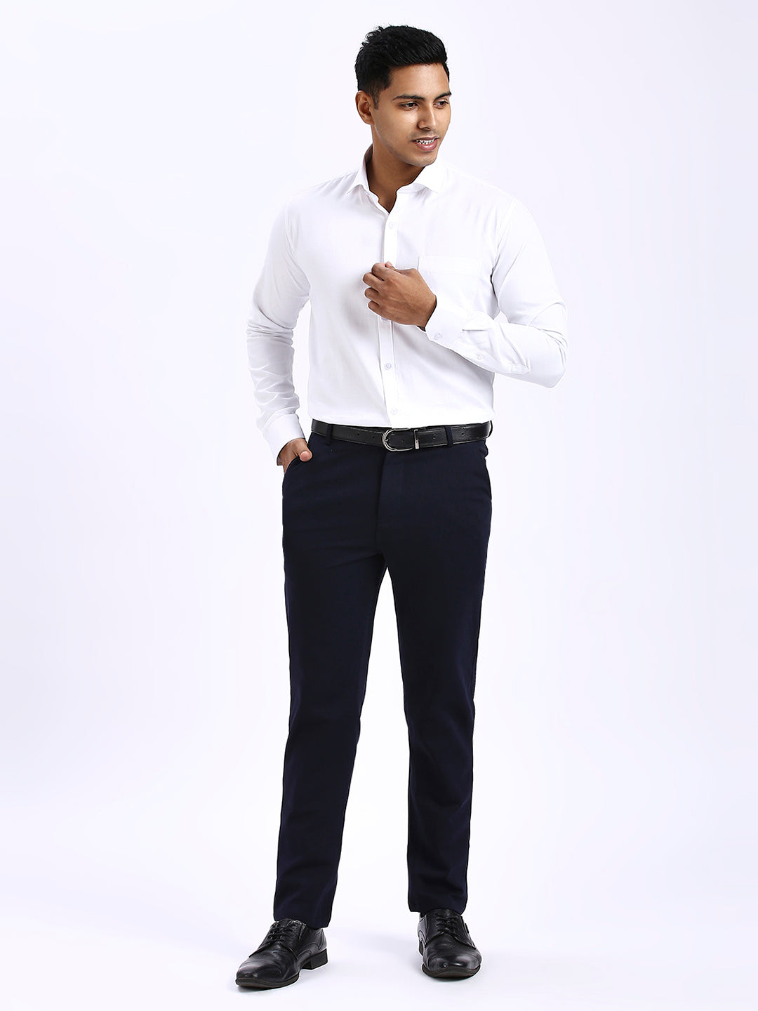 Cleek - Chevron Formal shirt - White