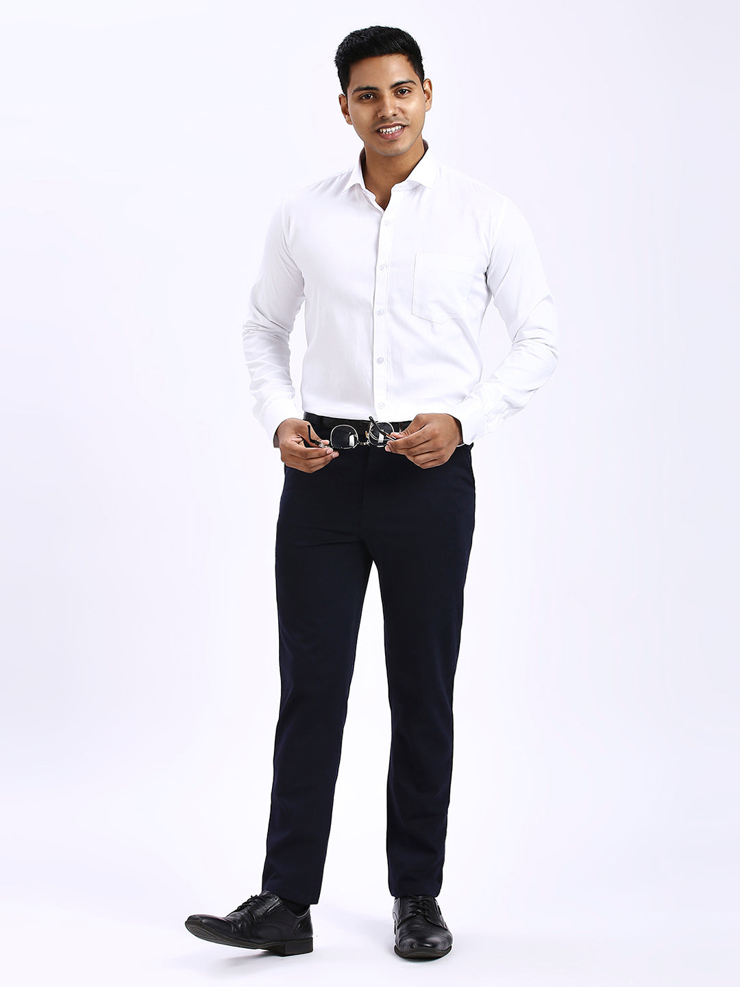 Cleek - Chevron Formal shirt - White