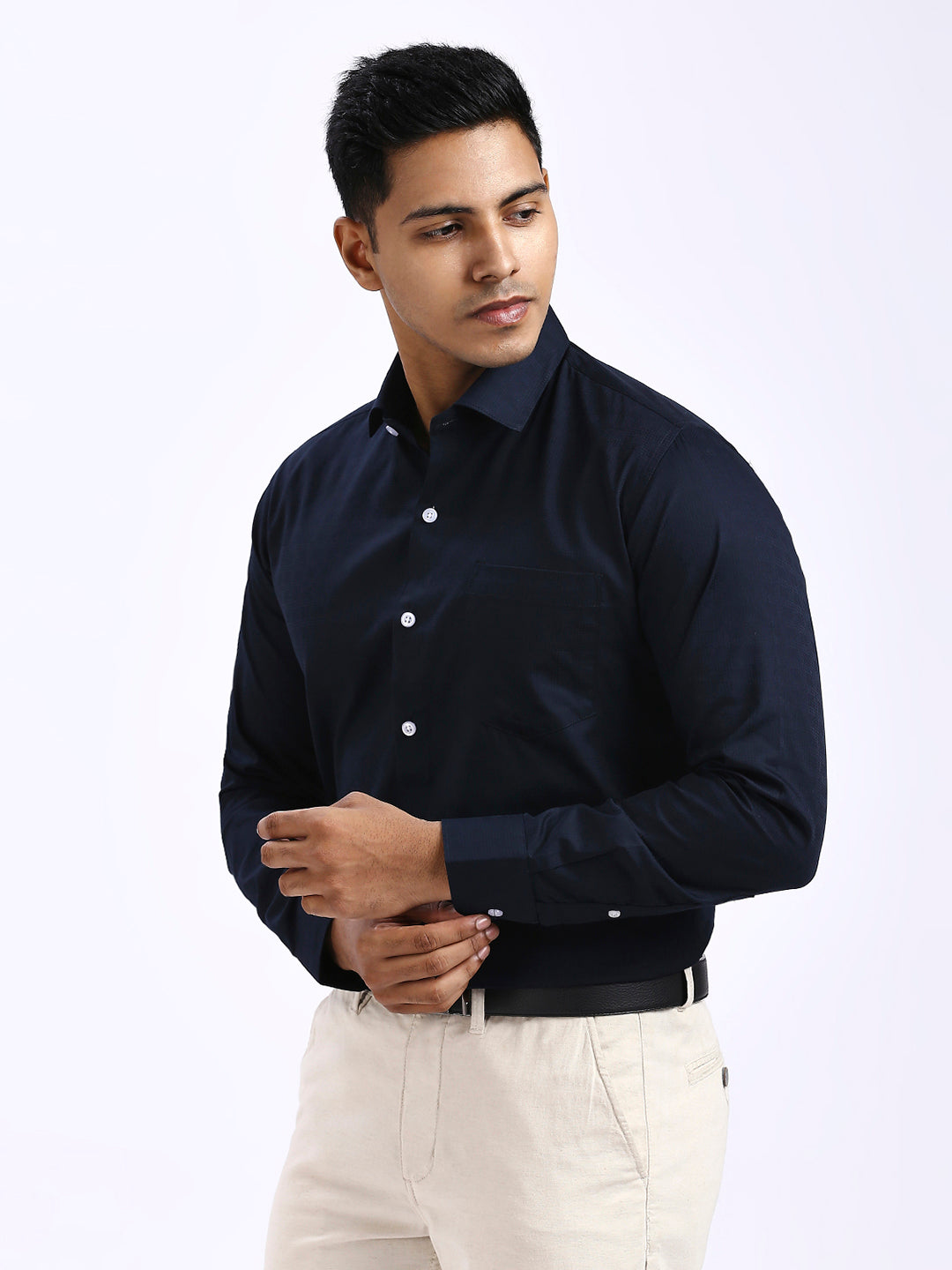 Drex - Self Checks shirt - Navy