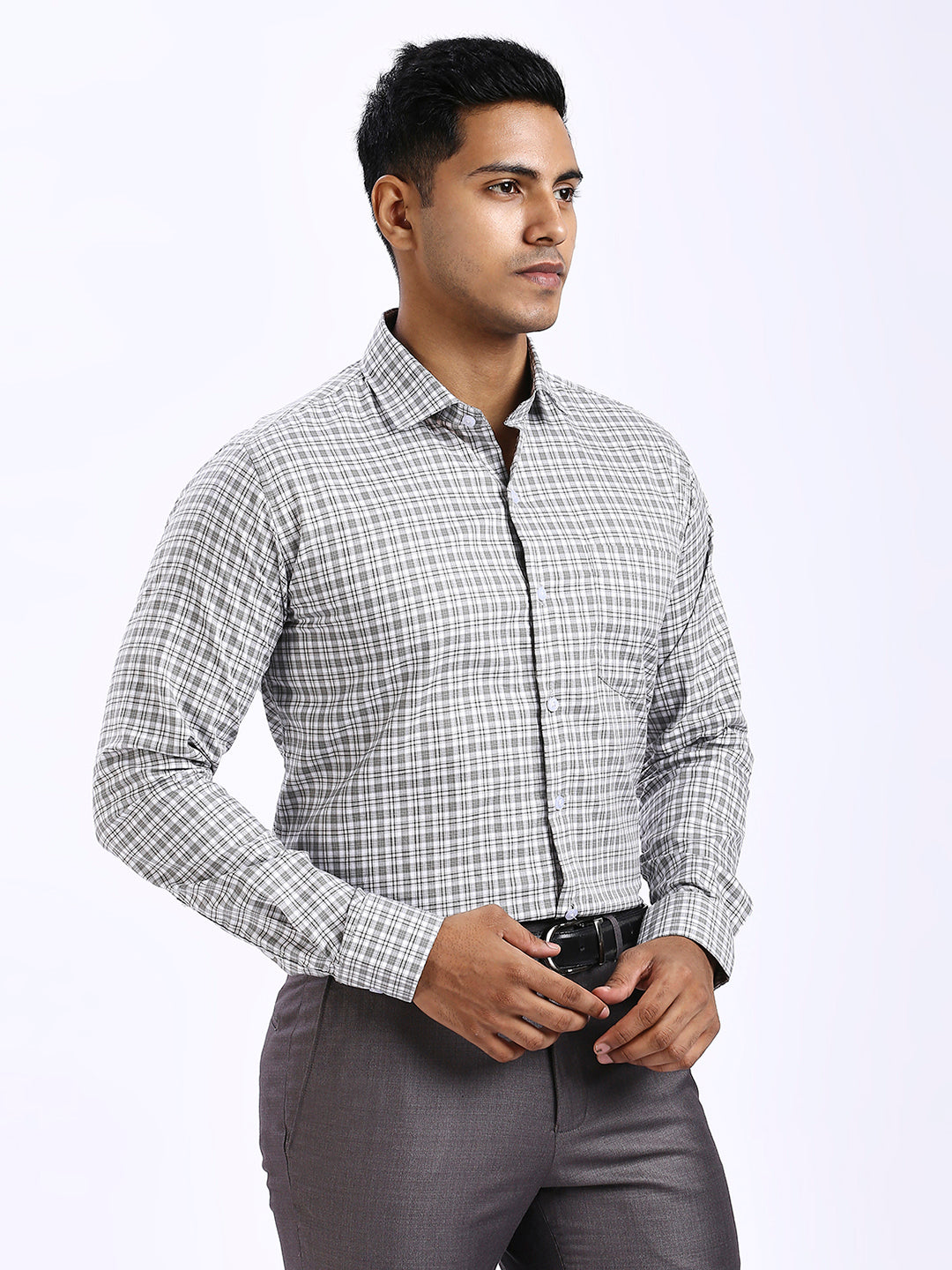 Drion - Slim fit Checkered Shirt