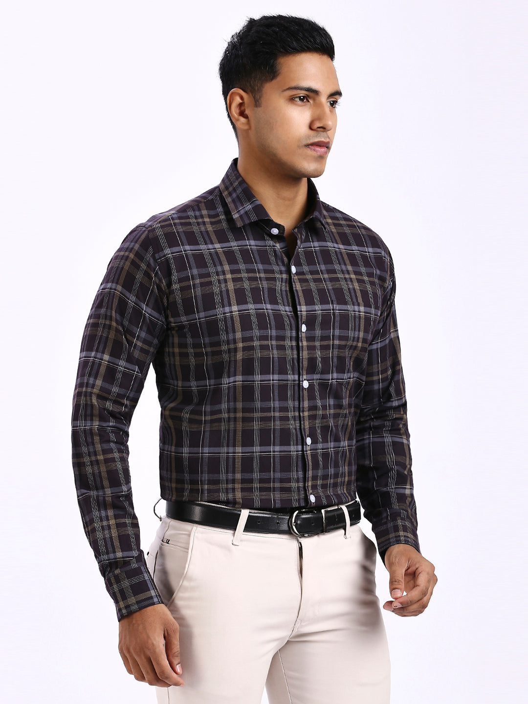 Napo - Slim fit Checkered Shirt